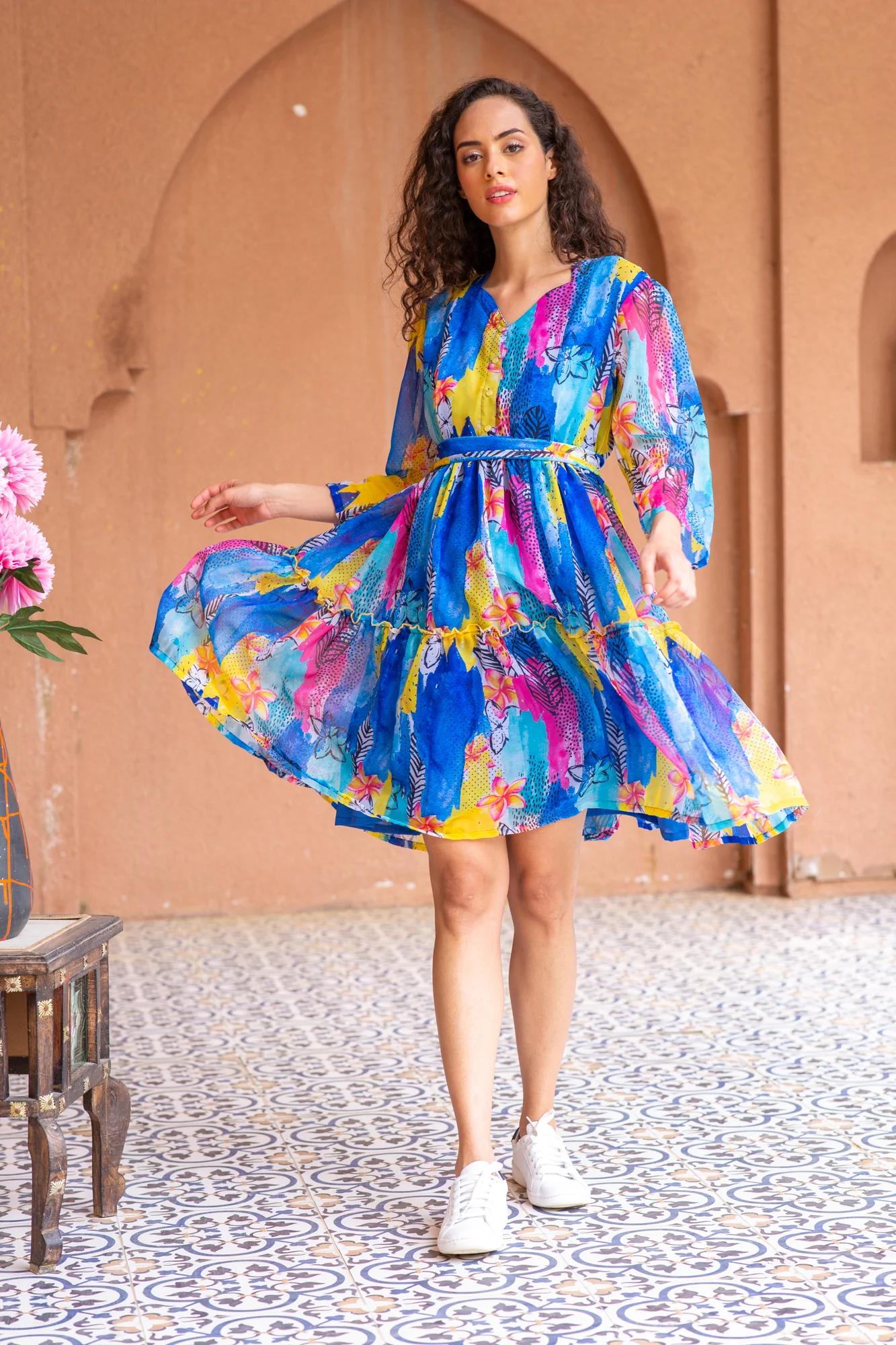 Aquamarine Swing Maternity Flair Dress - Chenance