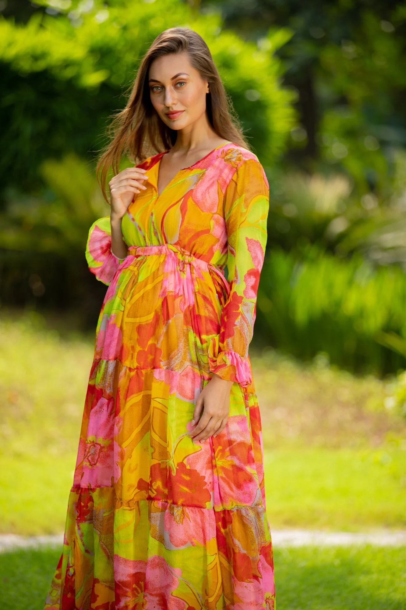 Cherry Blossom Maternity & Nursing Layer Dress - Chenance