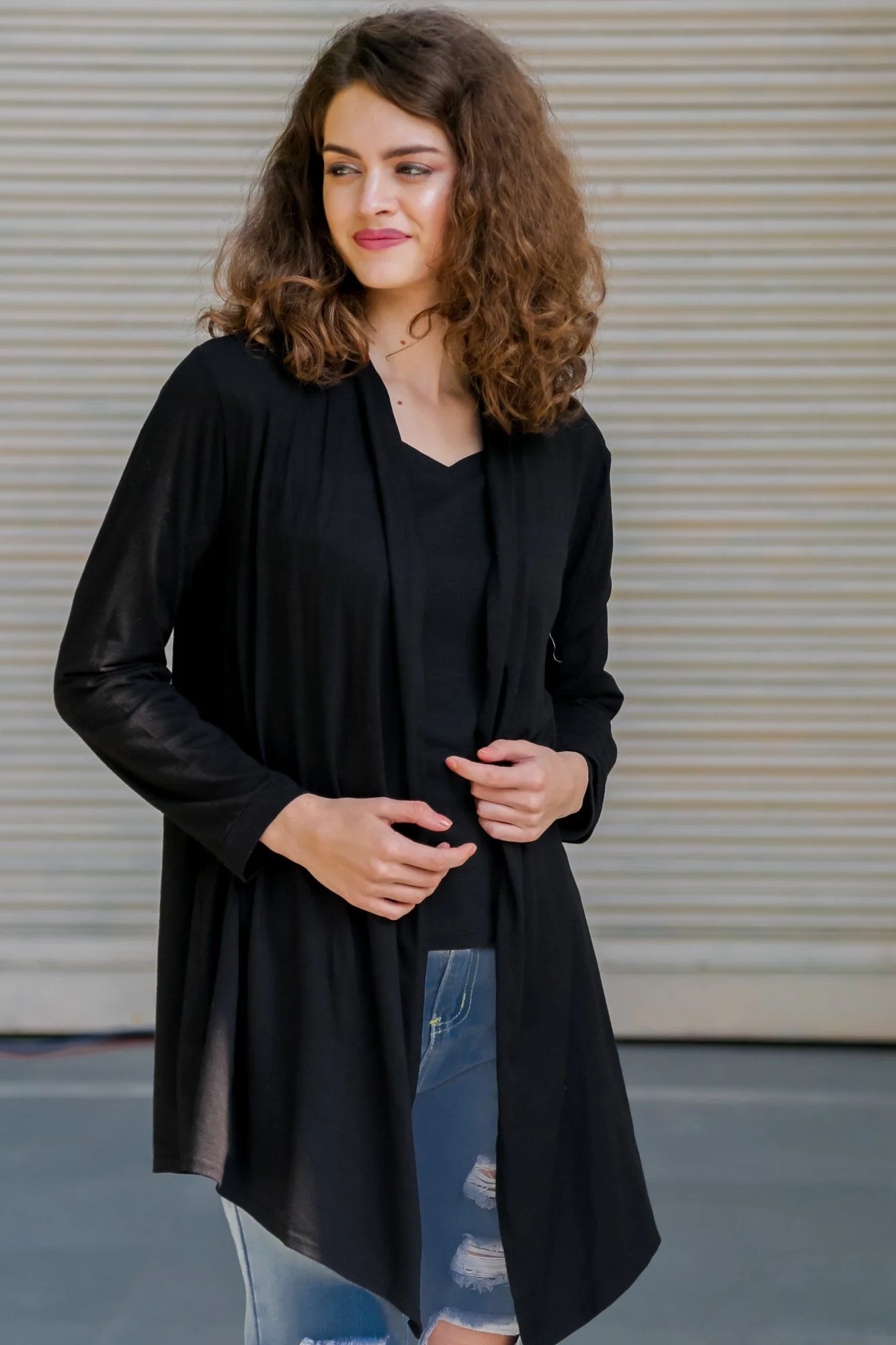 Timeless Black Maternity Shrug - Chenance