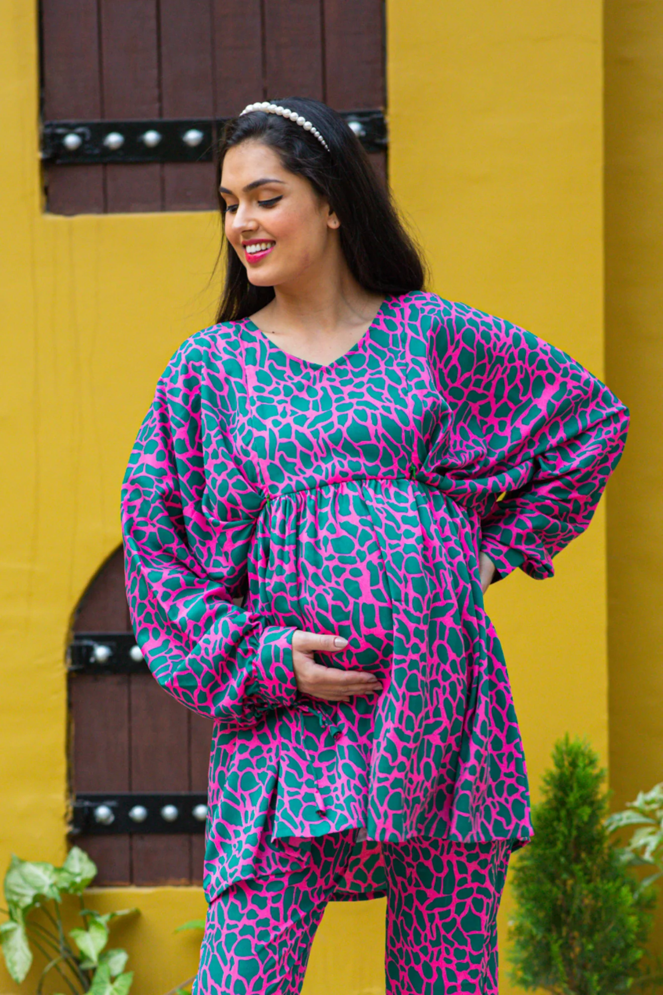 Luxe Paradise Blush Maternity & Nursing Top - Chenance