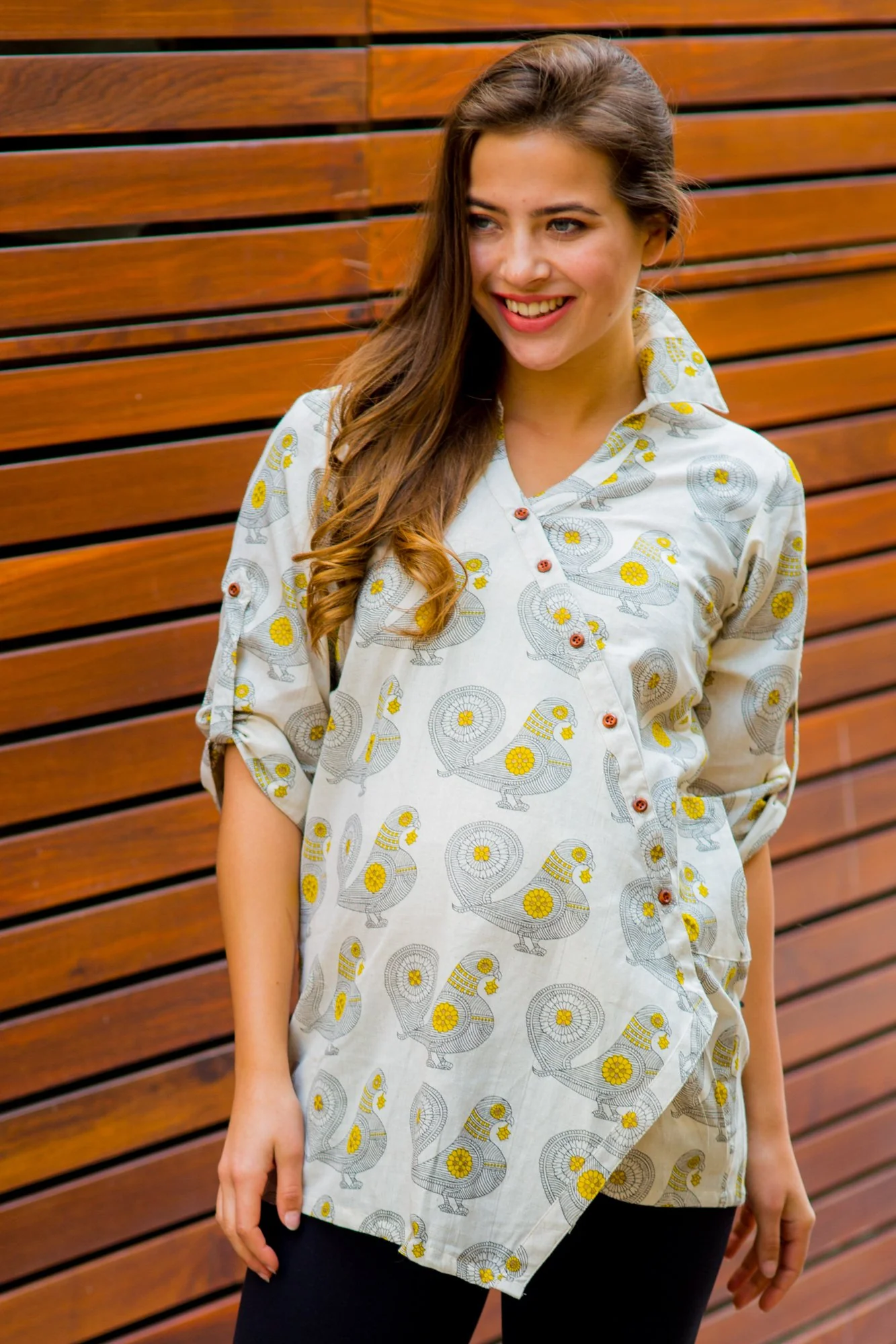 Cotton Serene Lemon Maternity & Nursing Top - Chenance