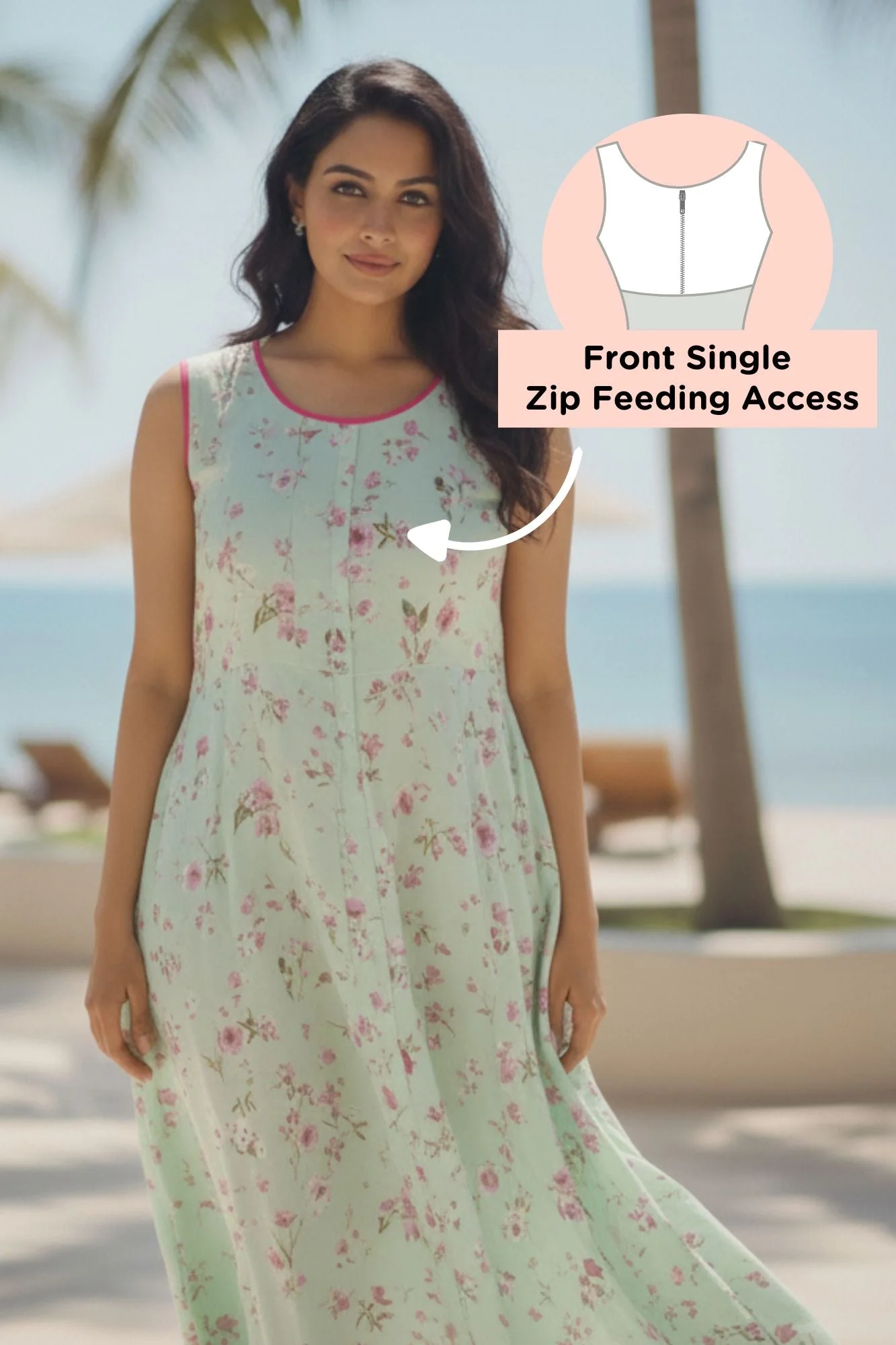 Mint Maternity & Nursing Dress - Chenance