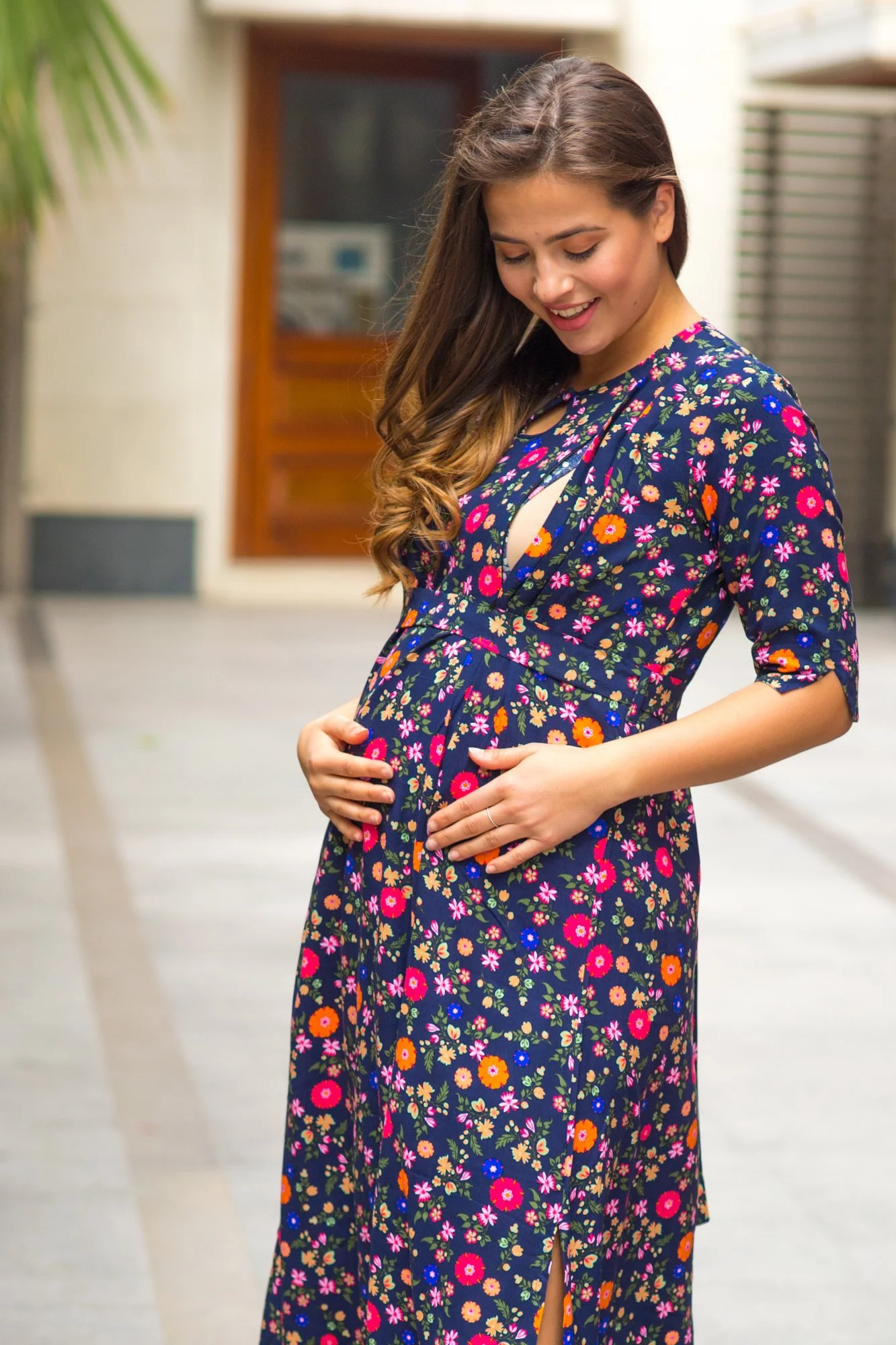 Chirpy Eden Side Slit Concealed Zips Feeding Dress - Chenance