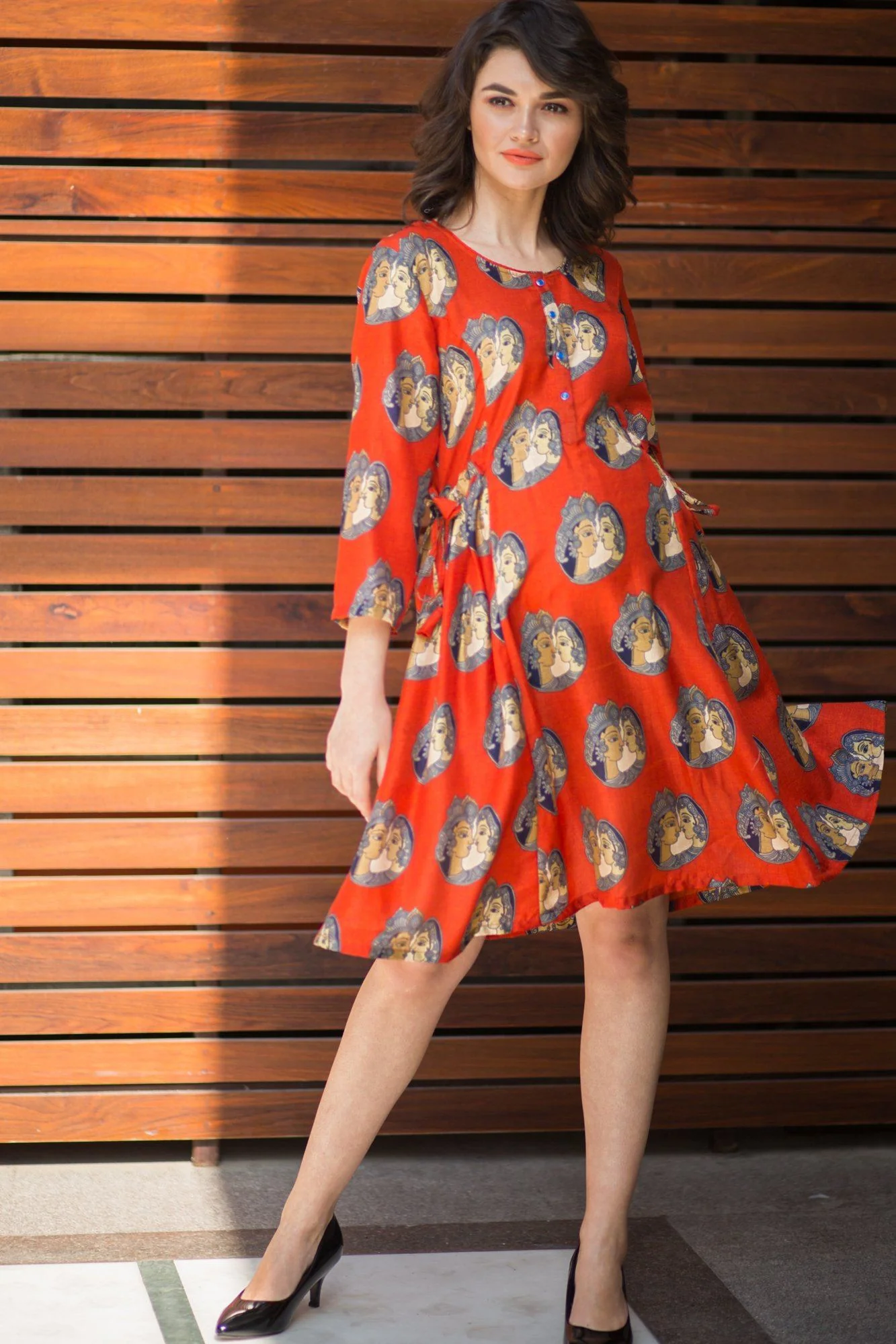 Saffron Radhakrishna Maternity & Nursing Kurta Dress - Chenance