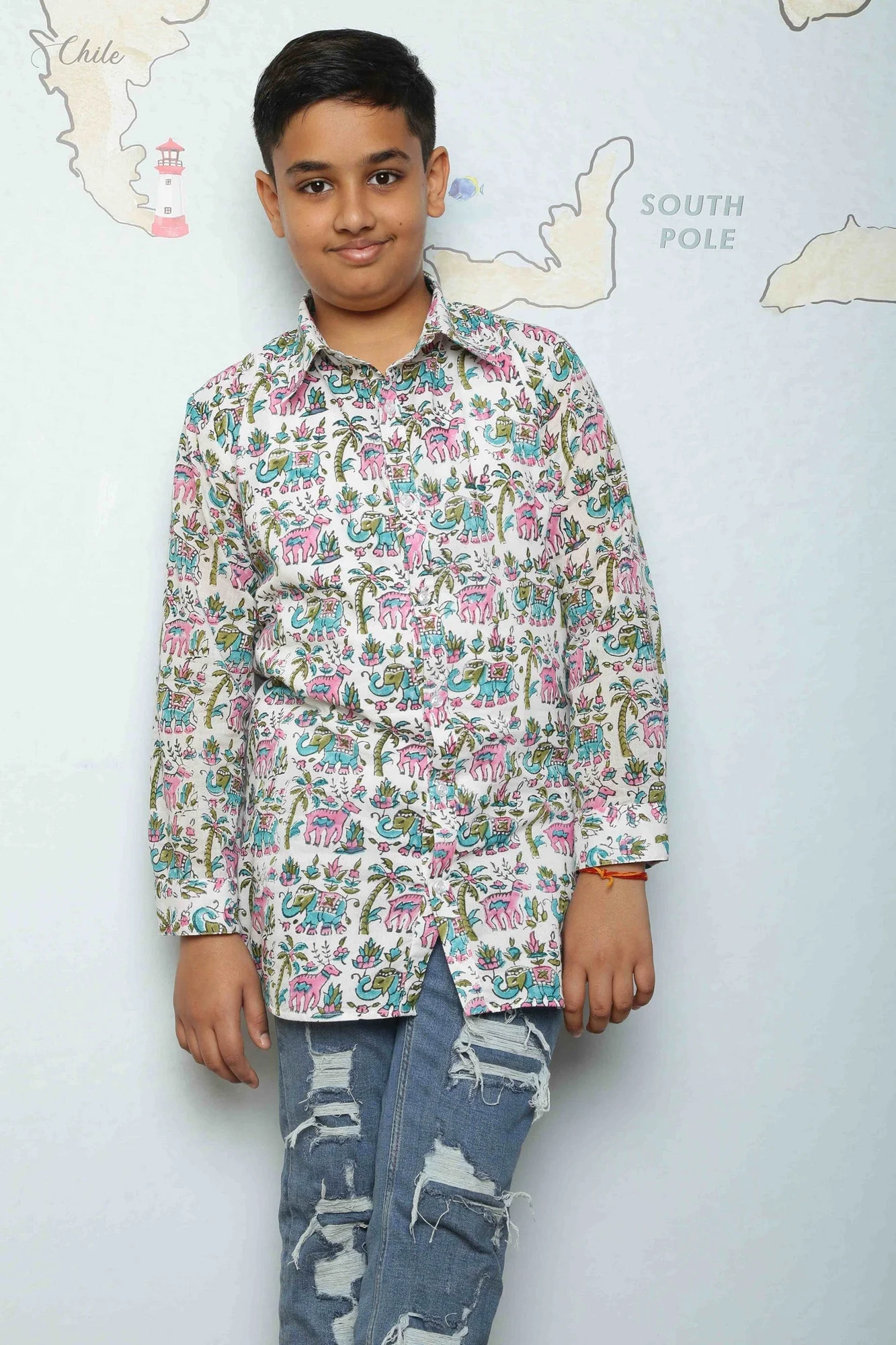 White Elephant Forest Shirt (8 yr to 10 years) - Chenance