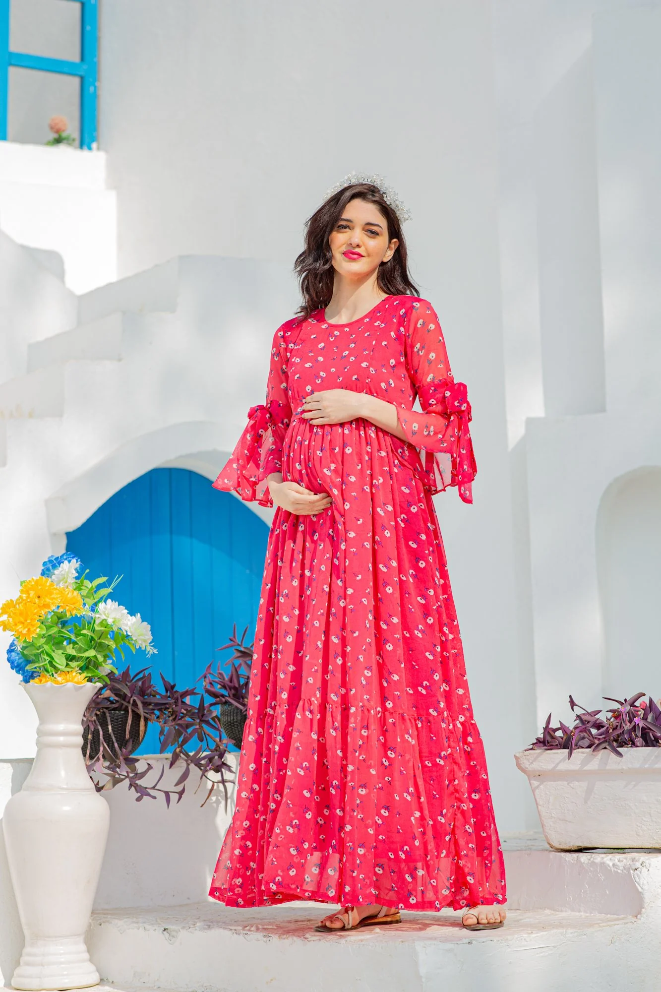 Blossom Maternity & Nursing Frill Dress - Chenance