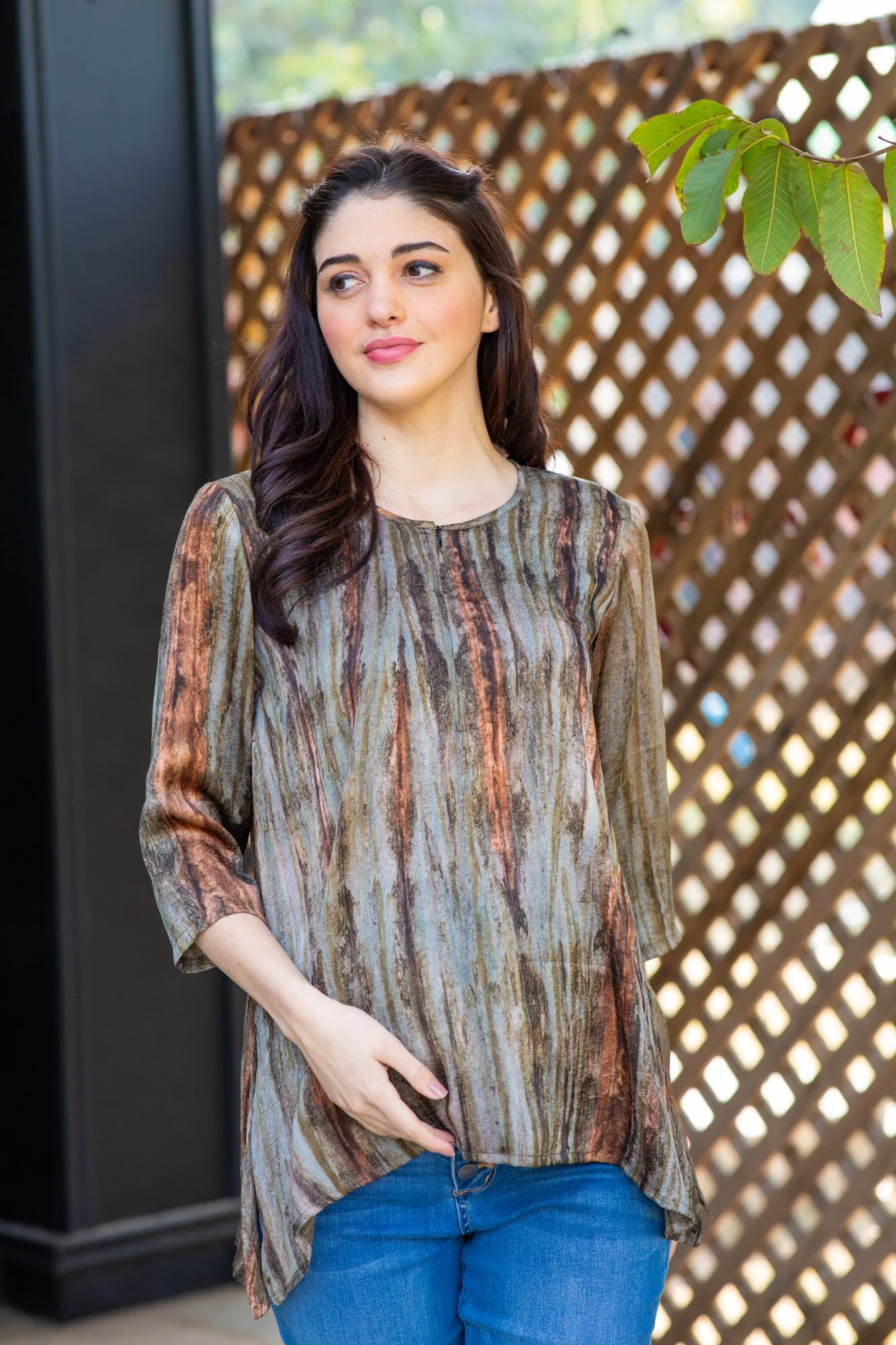 Relaxed Rusty Maternity & Nursing Top - Chenance