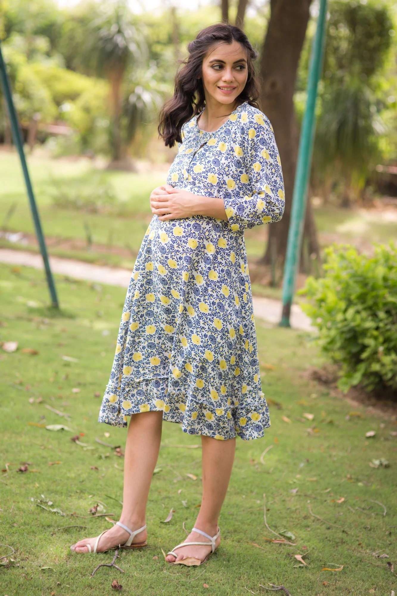 Pacific Floral Maternity & Nursing Dress - Chenance