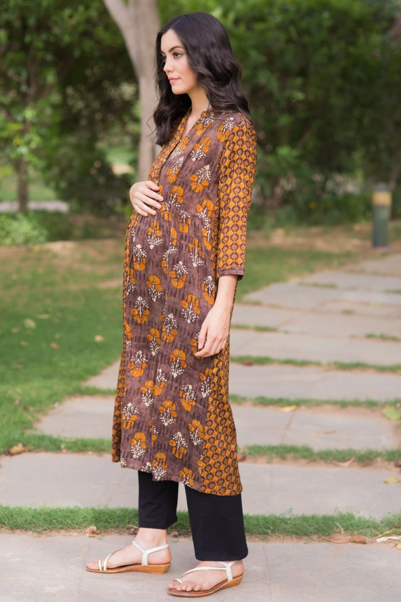 Earthy Wind Maternity & Nursing Kurta - Chenance
