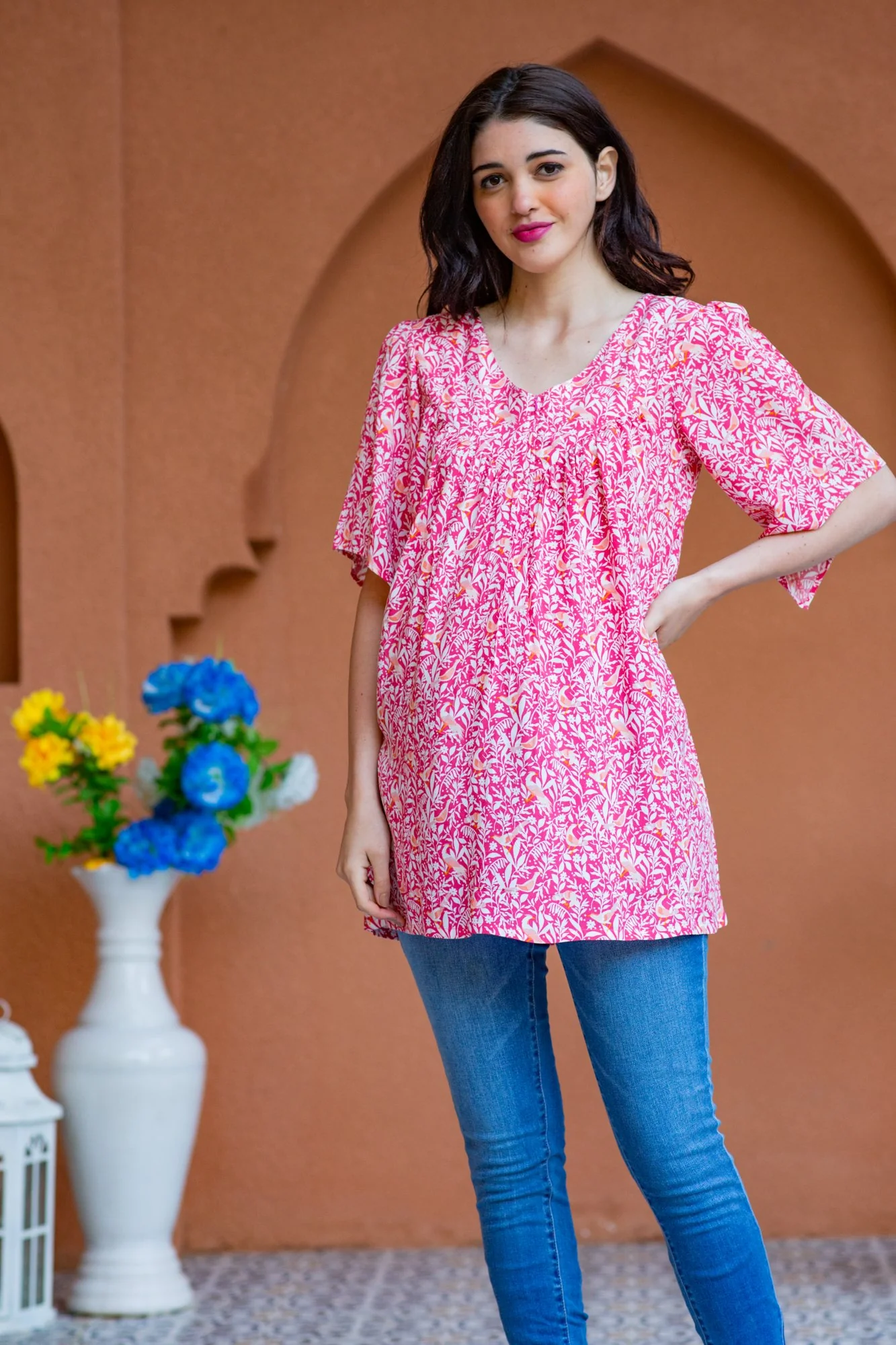 Delicate Blush Maternity & Nursing Top - Chenance