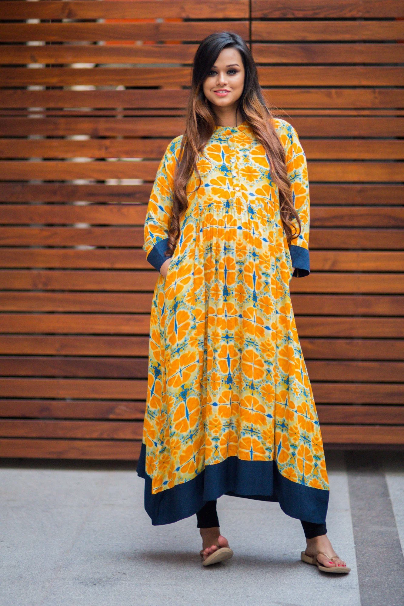 Vibrant Yellow Nursing Kurta - Chenance