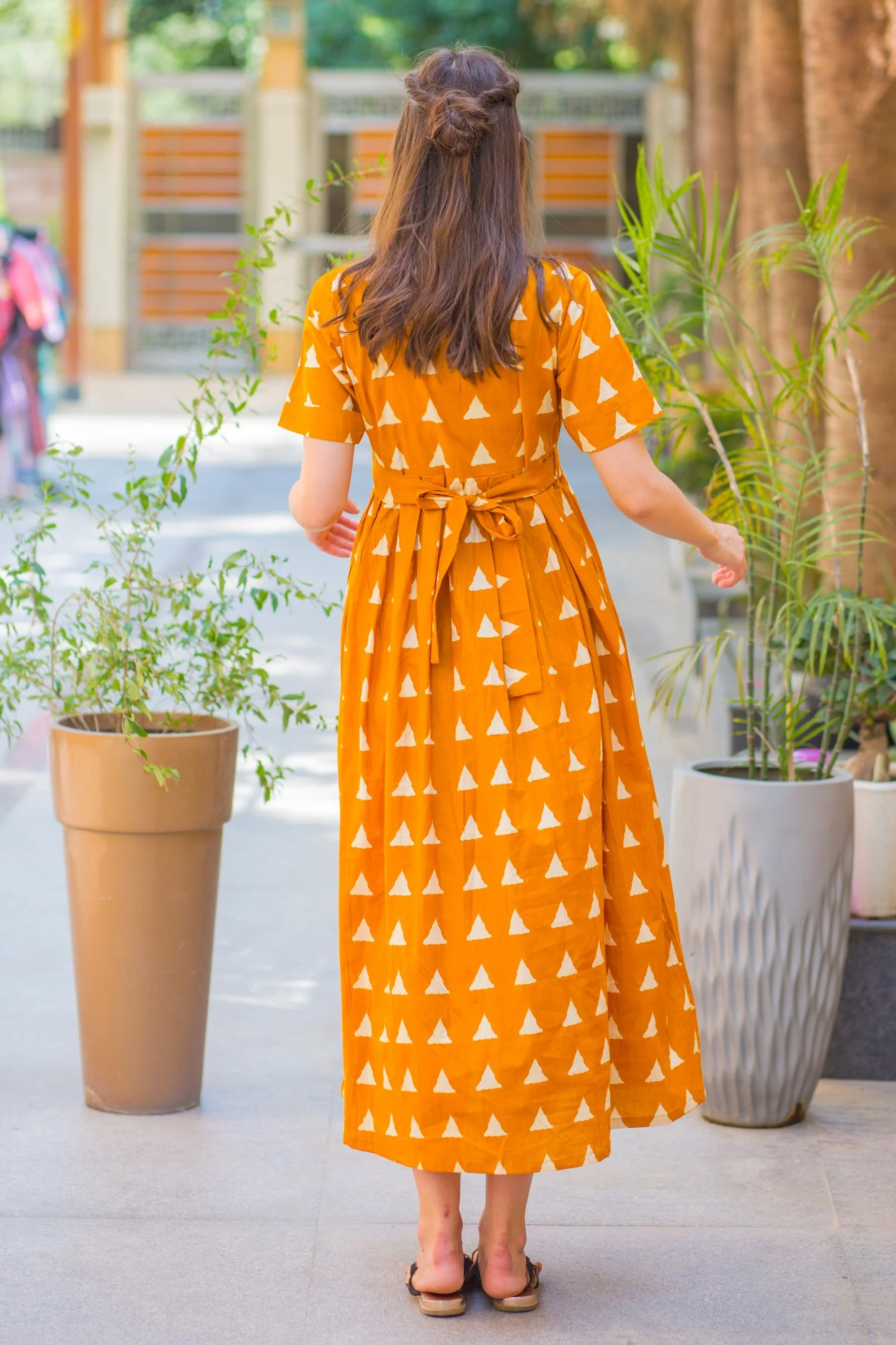 Tuscan Sunny Triangle Maternity & Nursing Dress - Chenance