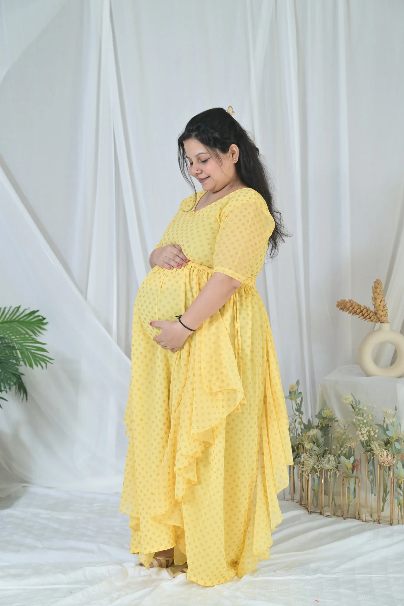 Sunshine Floral Maternity Flow Dress - Chenance