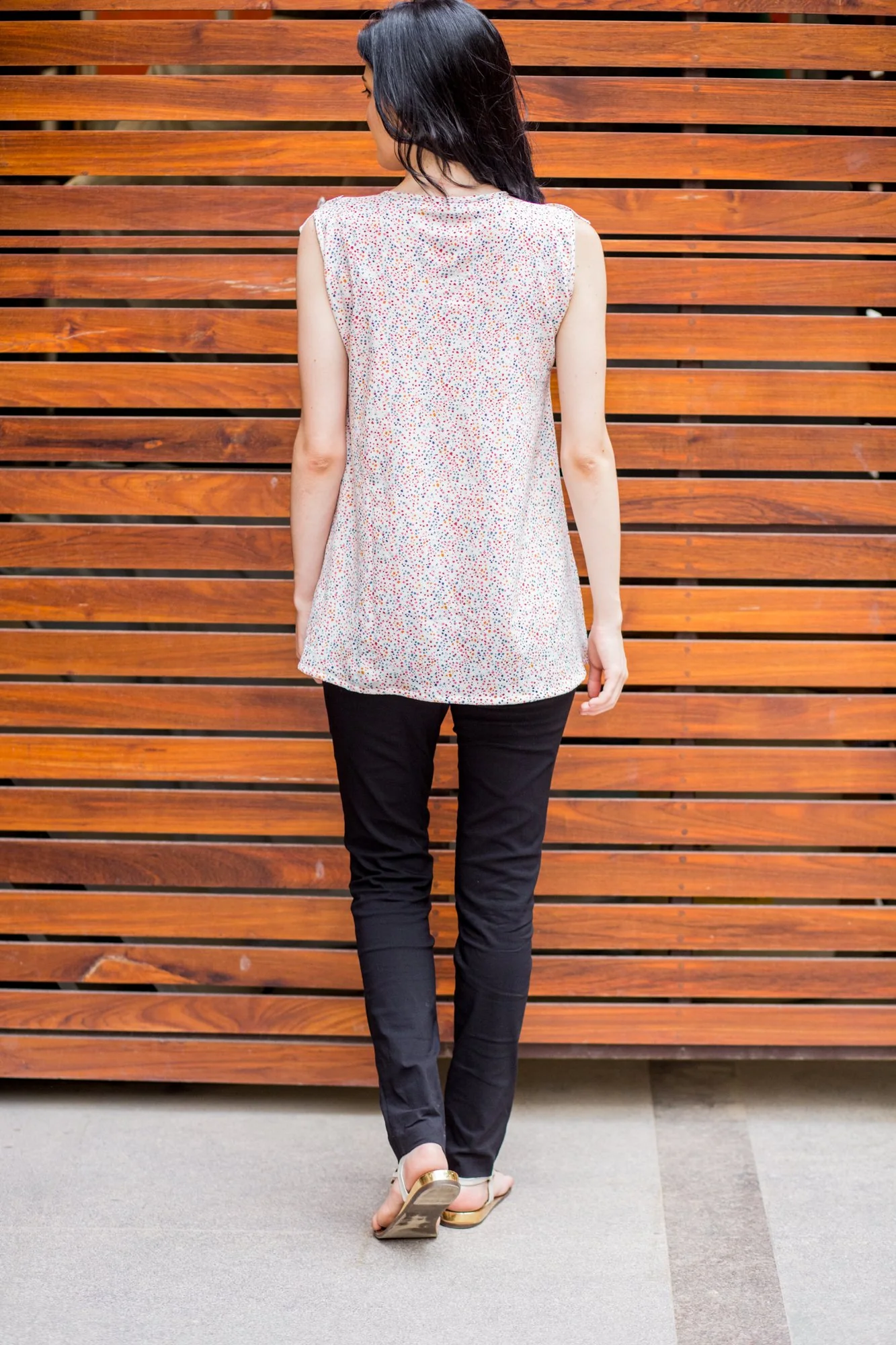 White Sprinkle Frill Maternity & Nursing Top - Chenance