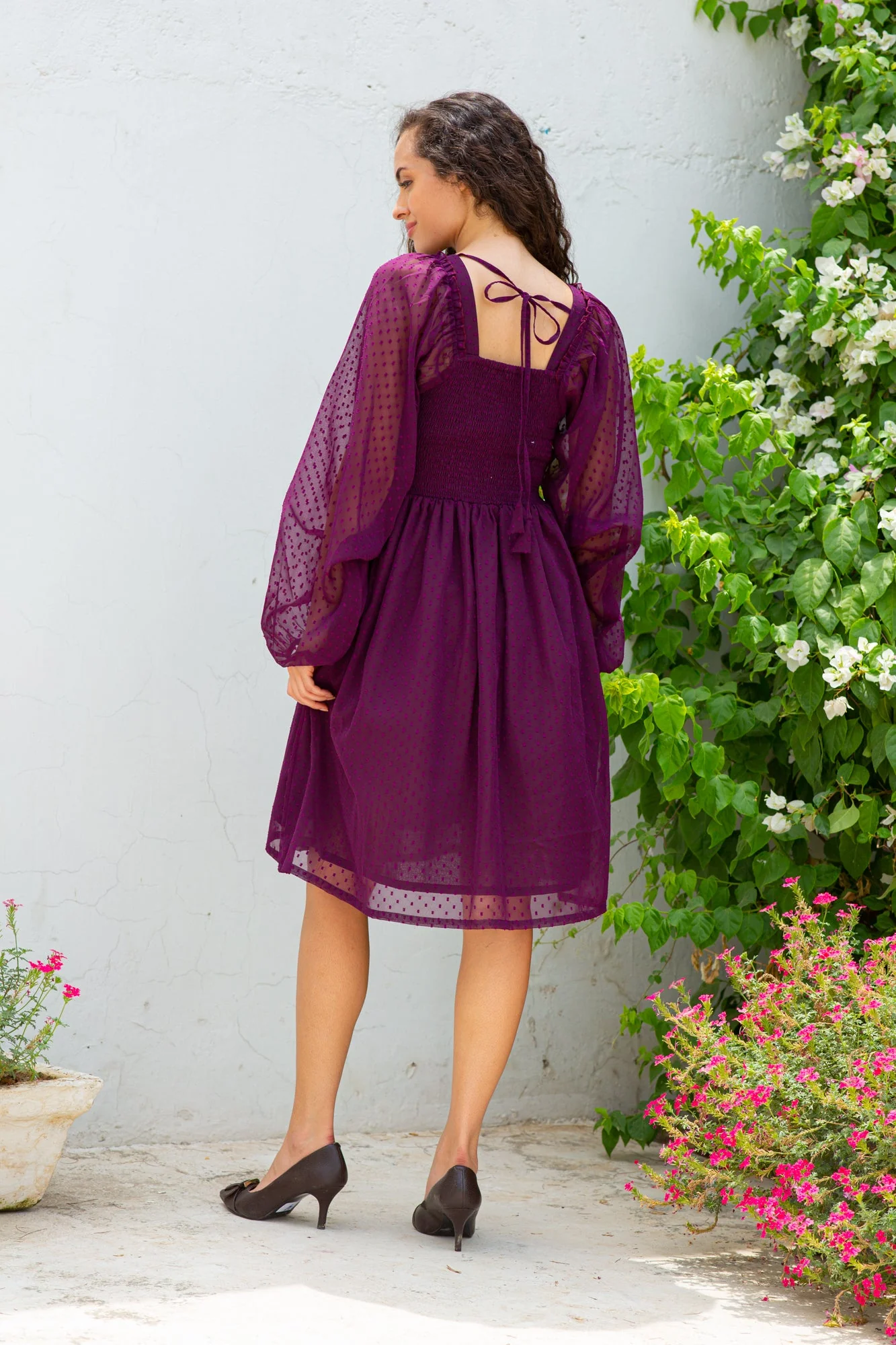 Classy Grape Wine Maternity Dress - Chenance