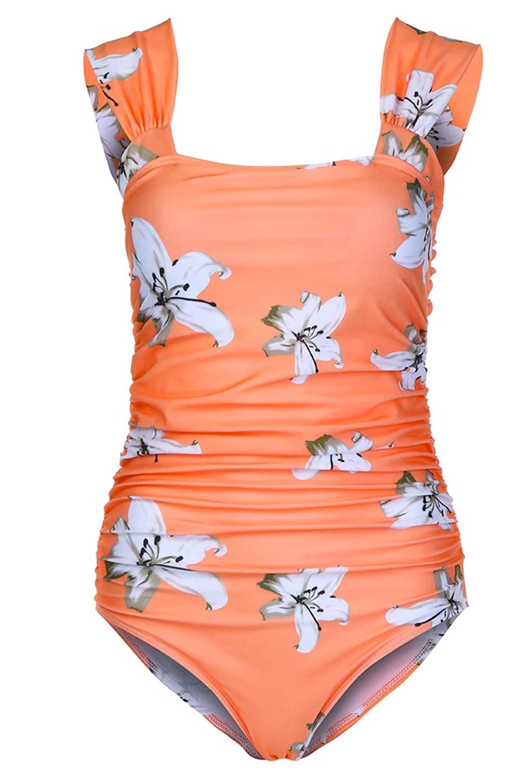 Apricot Floral Maternity Swimsuit - Chenance