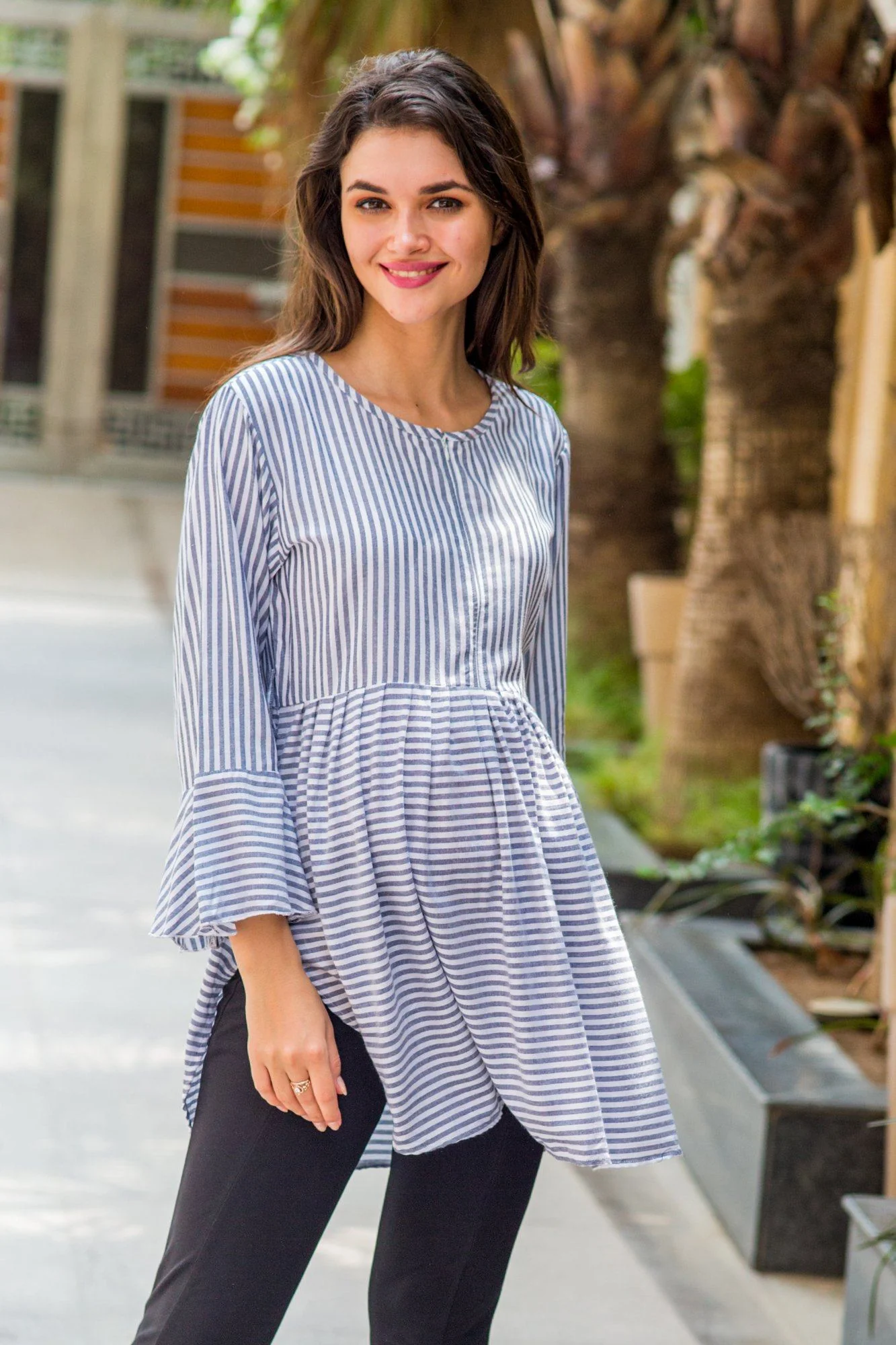 Timeless Elegant Striped Nursing Top - Chenance