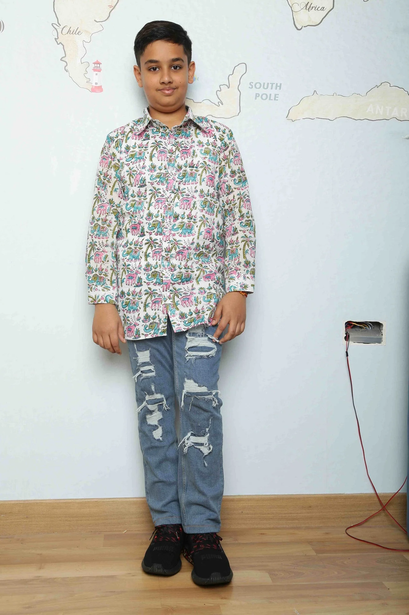 White Elephant Forest Shirt (8 yr to 10 years) - Chenance