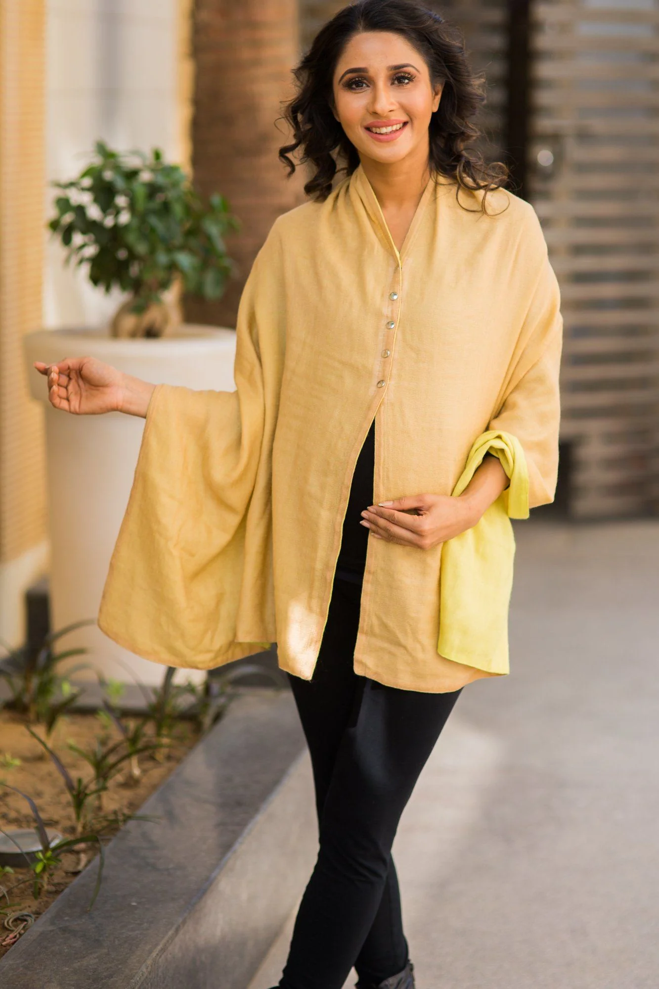 2 in 1 Double Sided Luxe Lime Nursing Stole - Chenance