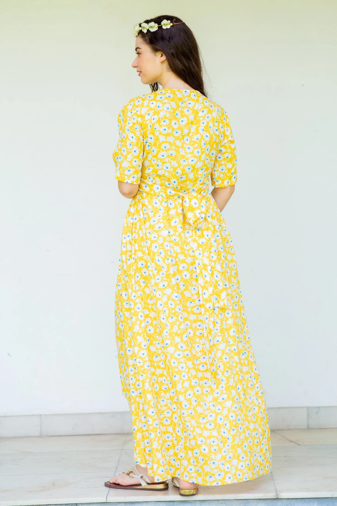 Sunny Maternity & Nursing Hi- Low Wrap Dress - Chenance