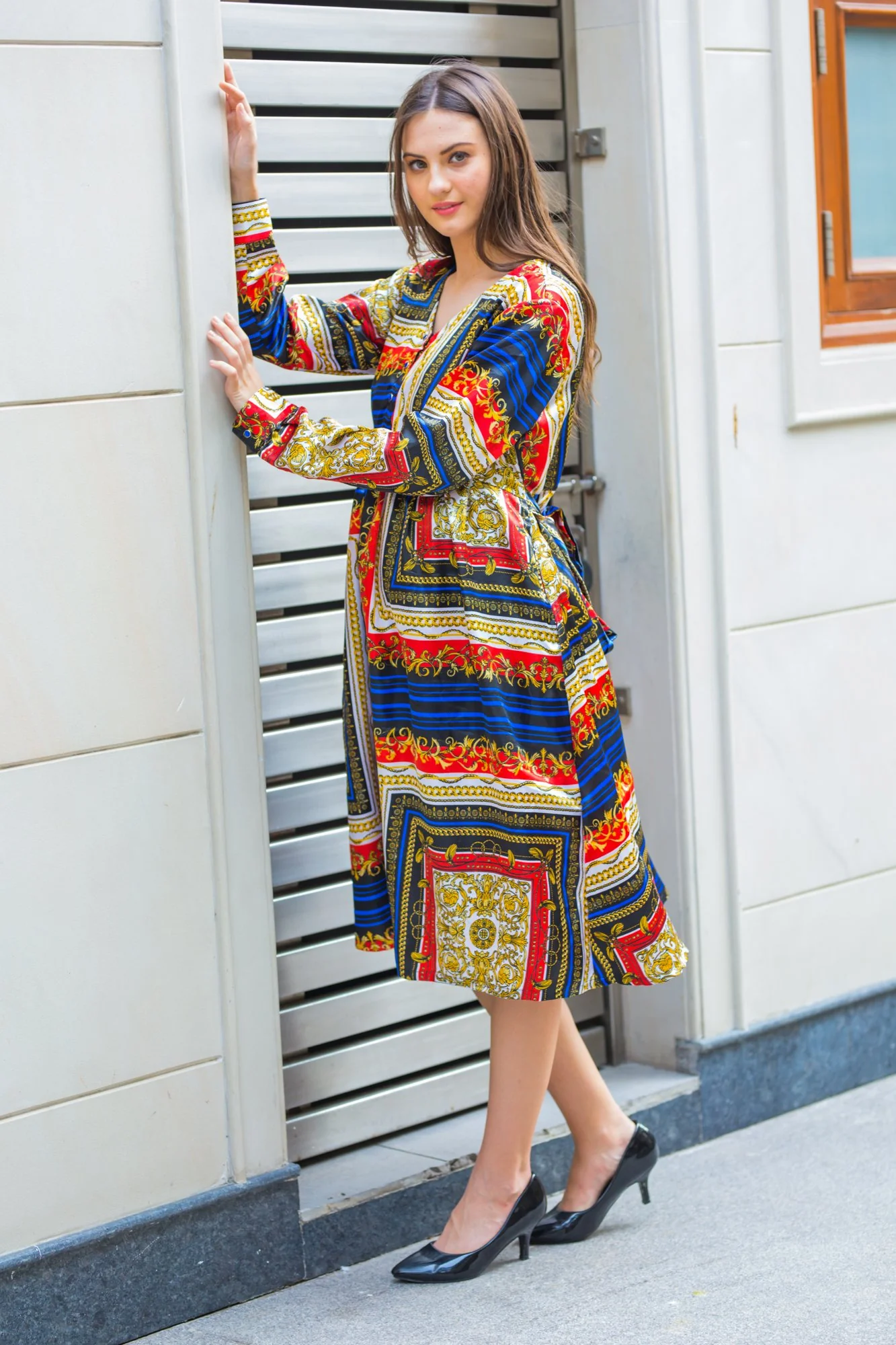 Abstract Maze Maternity & Nursing Dress - Chenance