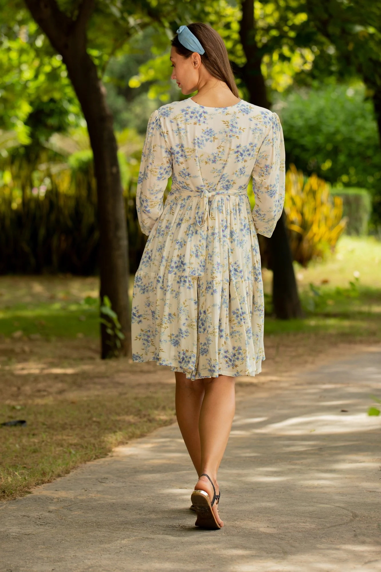 Angelic Floral Maternity & Nursing Flair Dress - Chenance