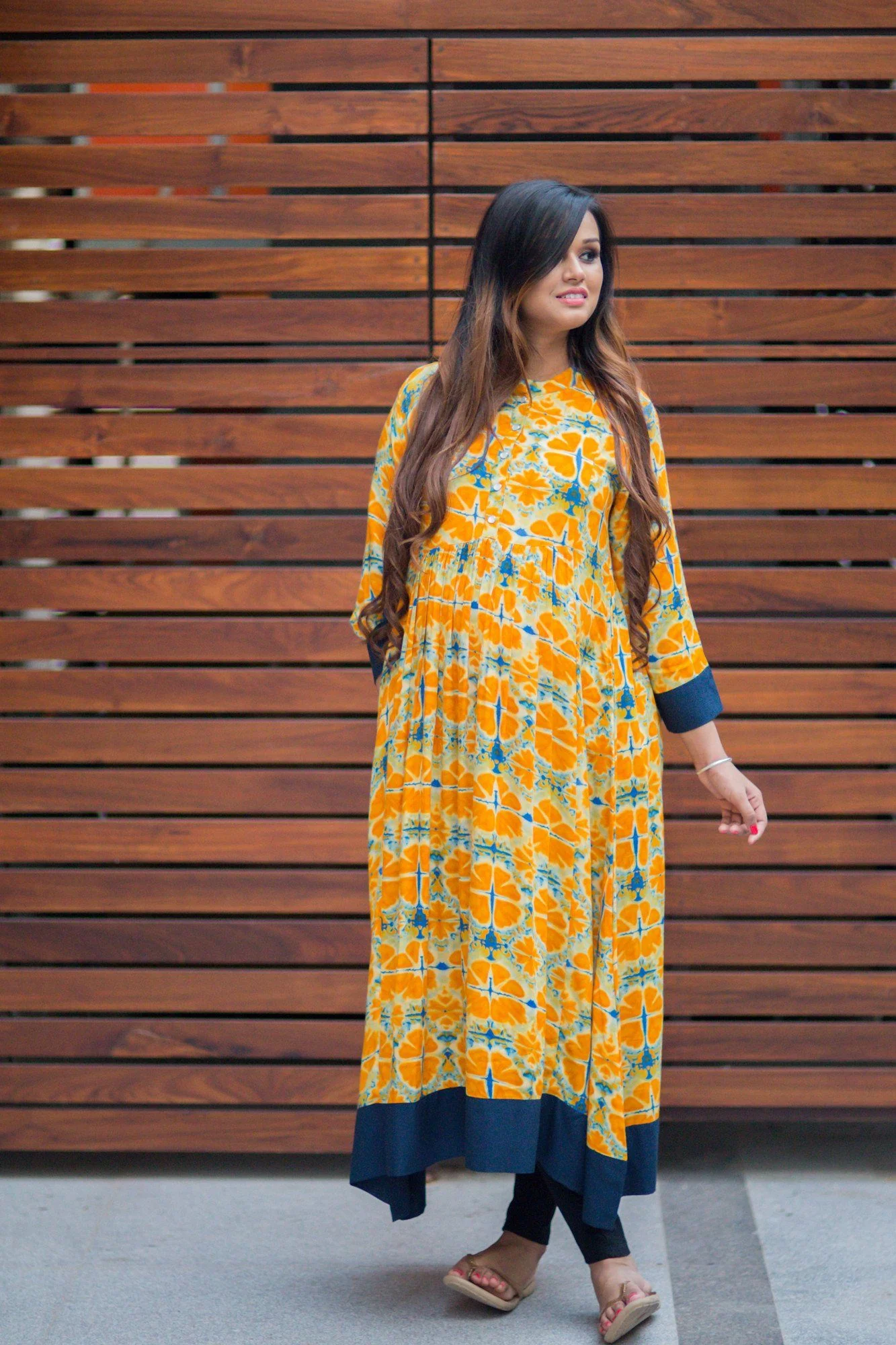 Vibrant Yellow Nursing Kurta - Chenance