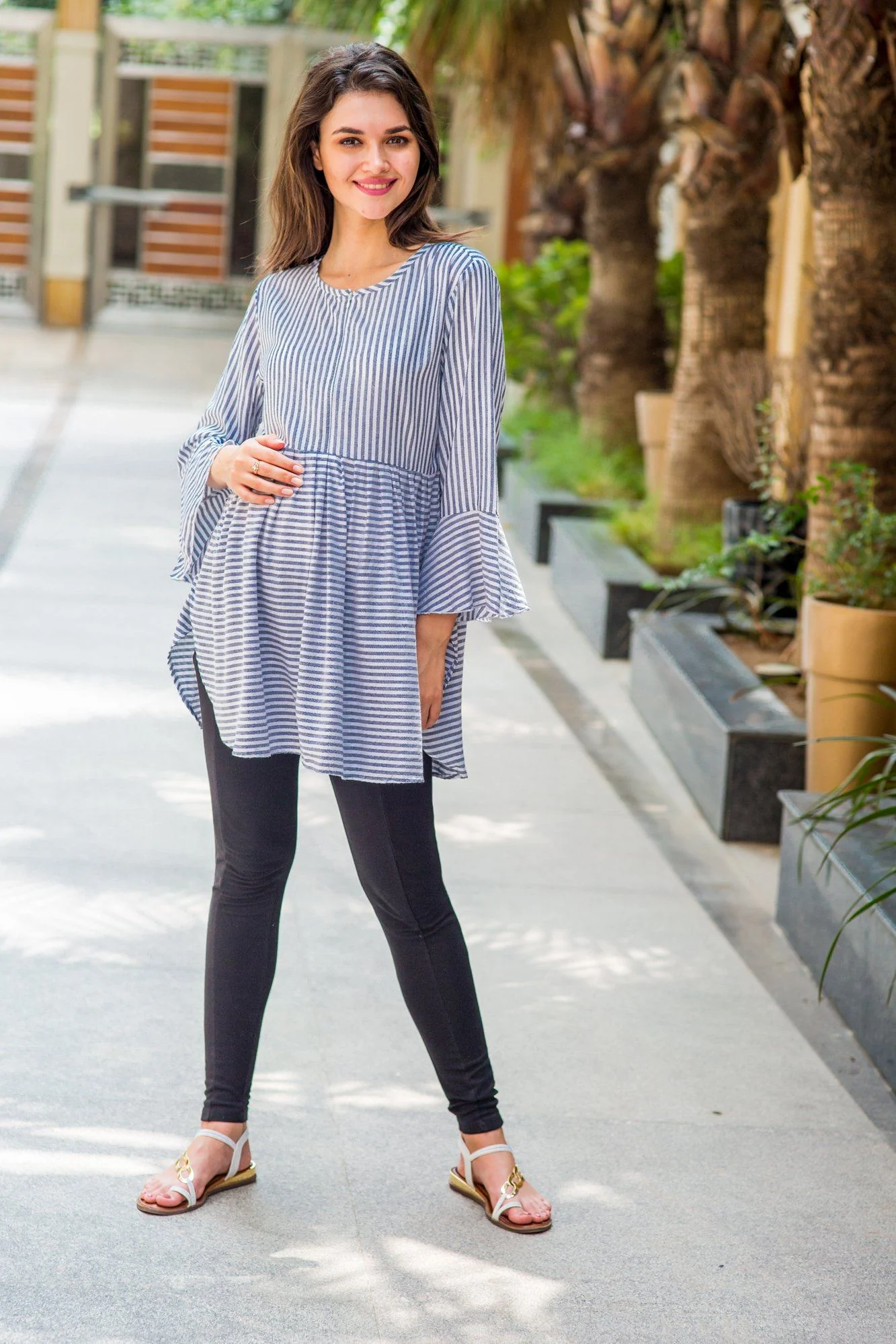 Timeless Elegant Striped Nursing Top - Chenance