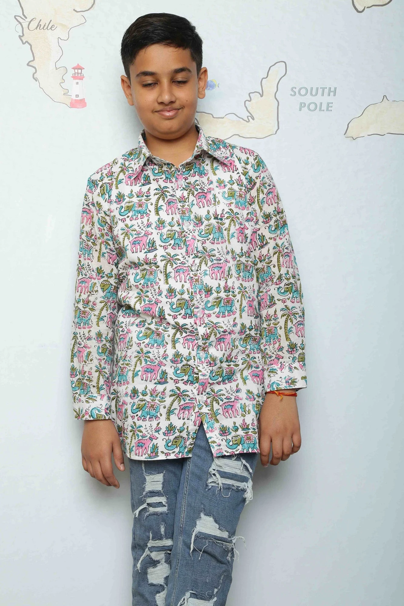 White Elephant Forest Shirt (8 yr to 10 years) - Chenance