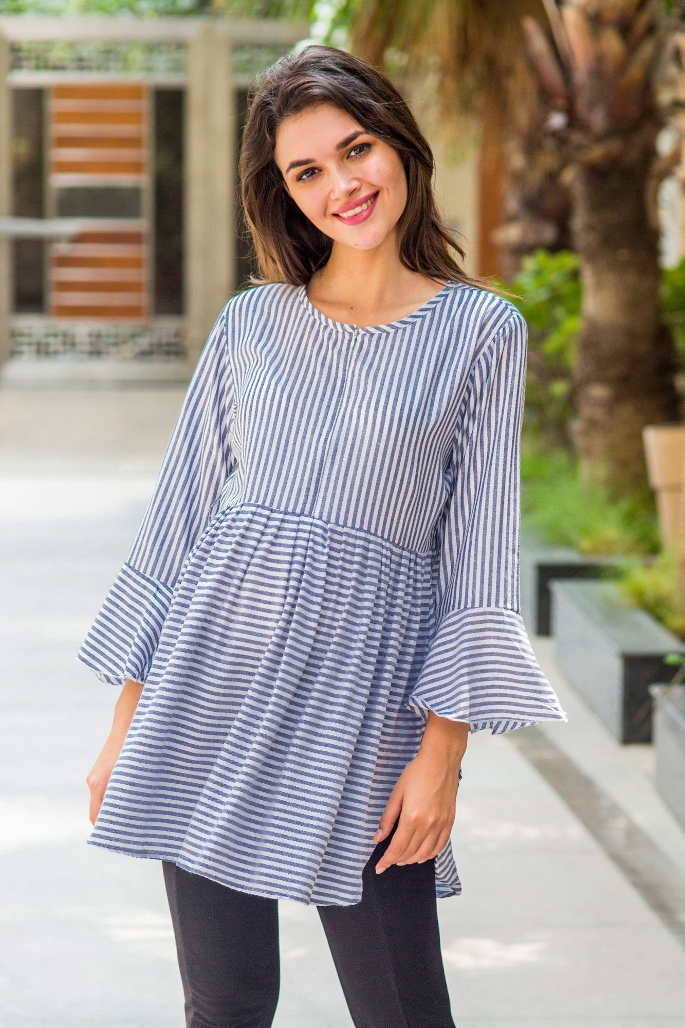 Timeless Elegant Striped Nursing Top - Chenance