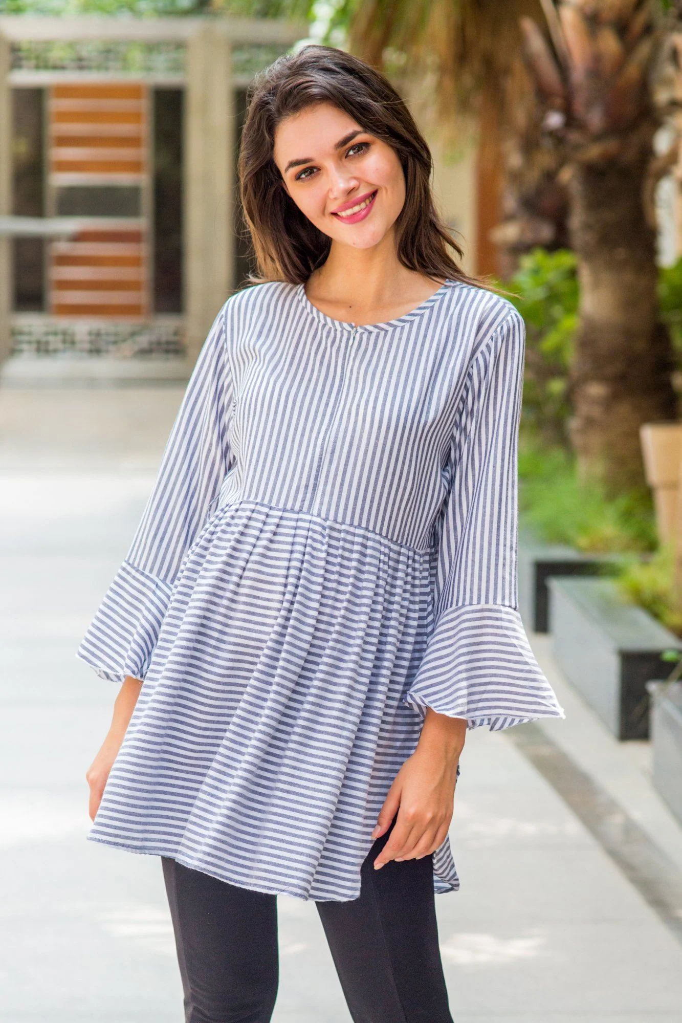 Timeless Elegant Striped Nursing Top - Chenance