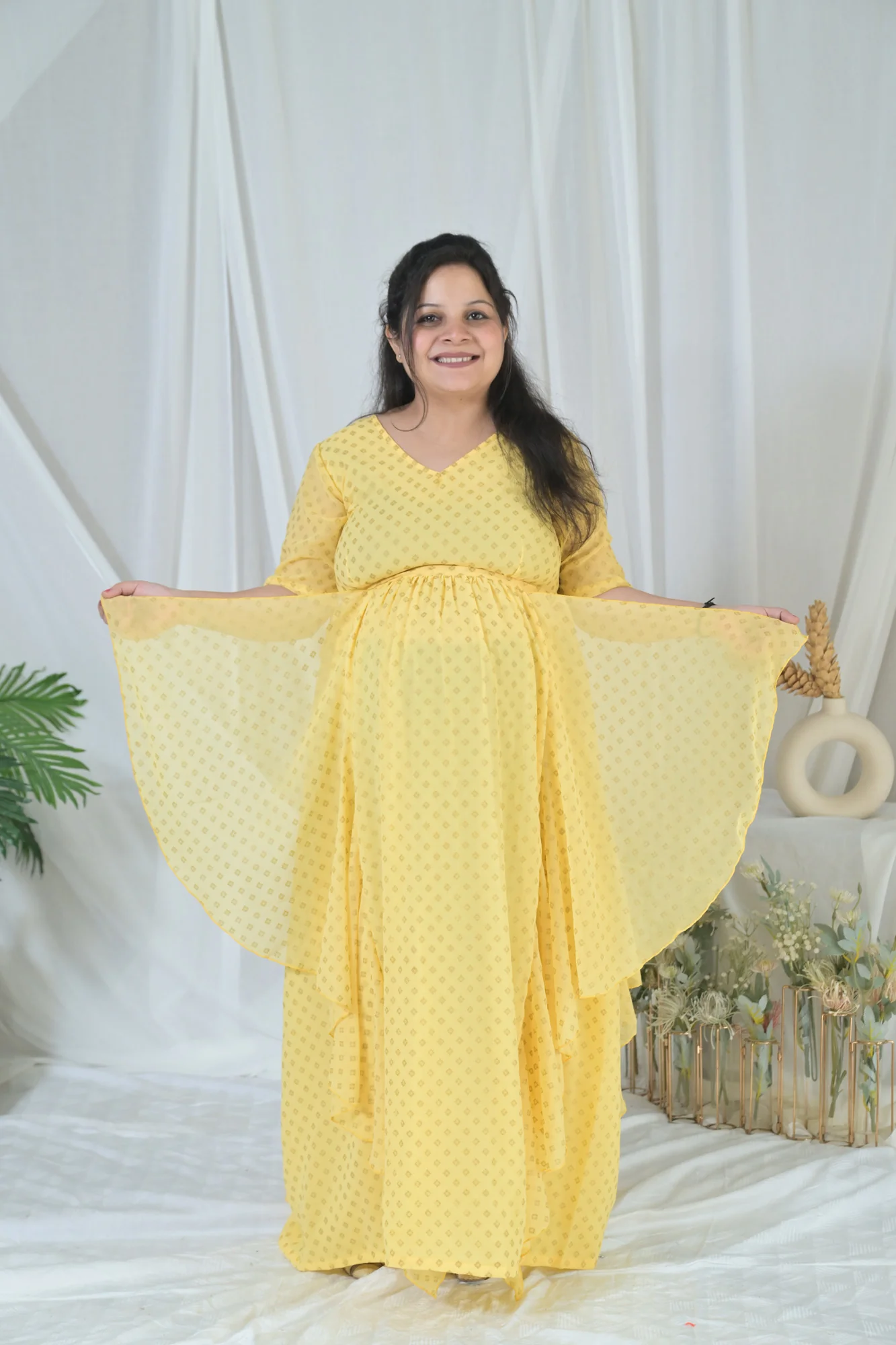 Sunshine Floral Maternity Flow Dress - Chenance