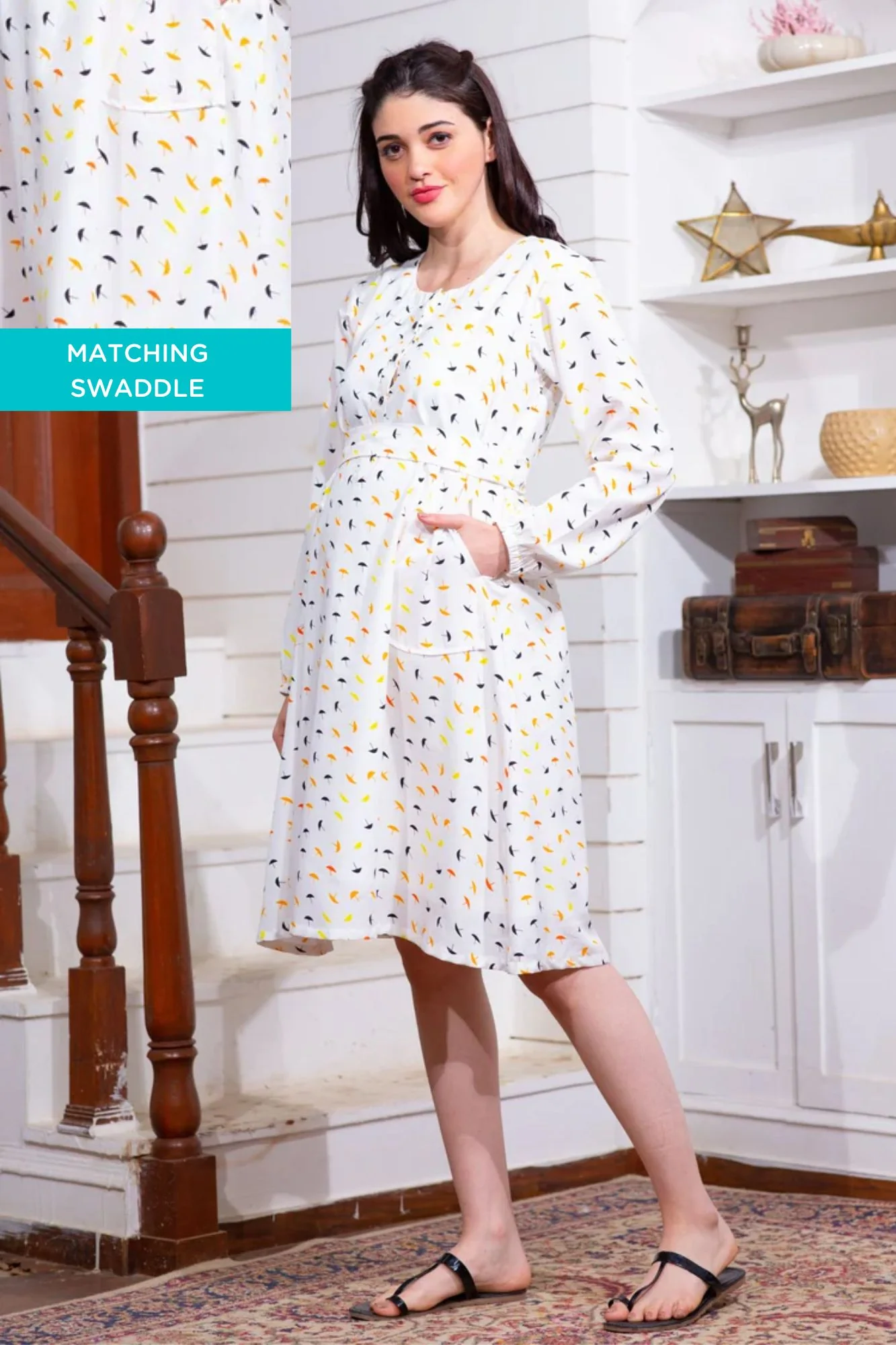 Mini Umbrella Maternity & Nursing Night Dress - Chenance