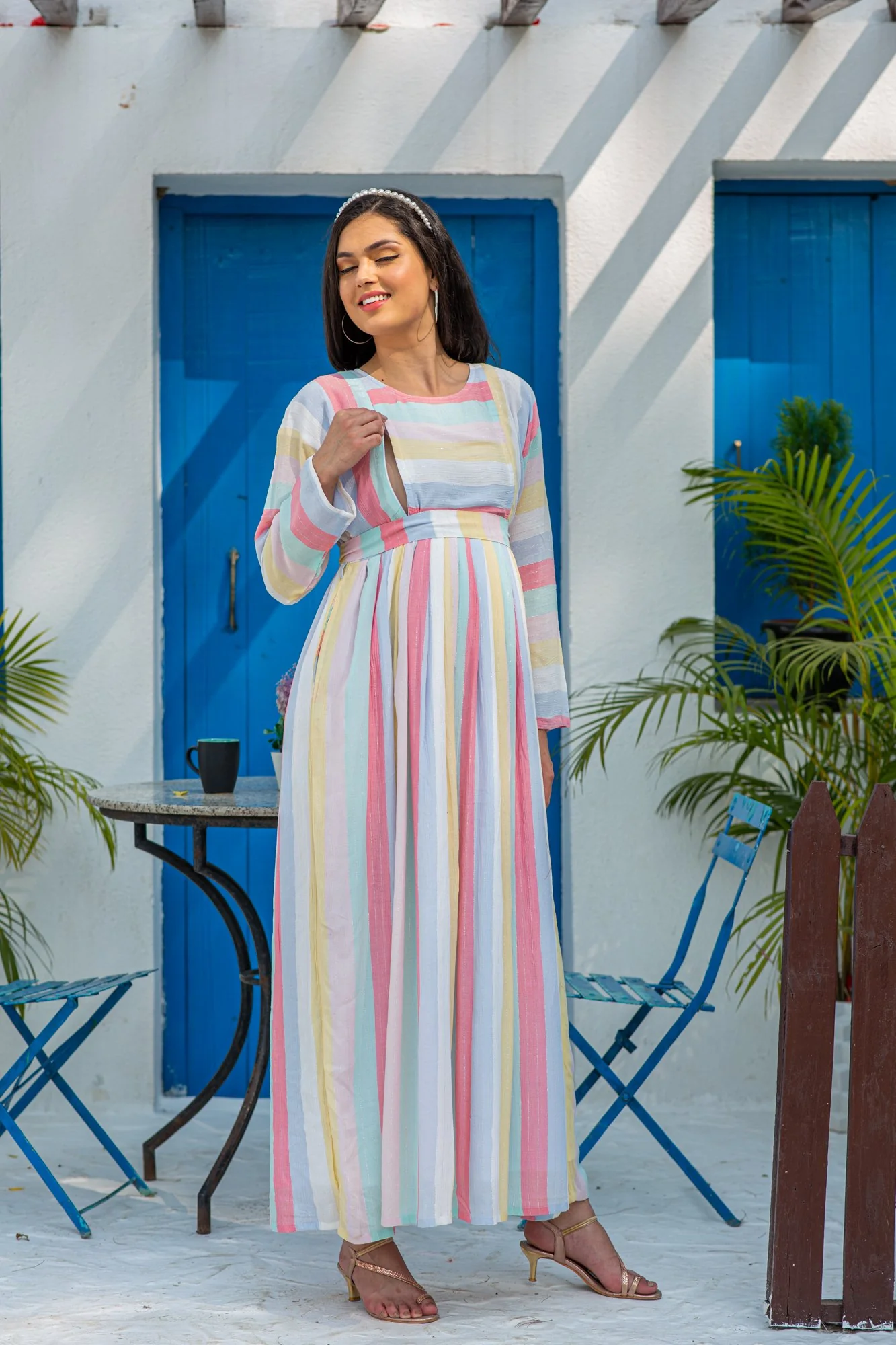 Colourful Paradise Maternity & Nursing Dress - Chenance