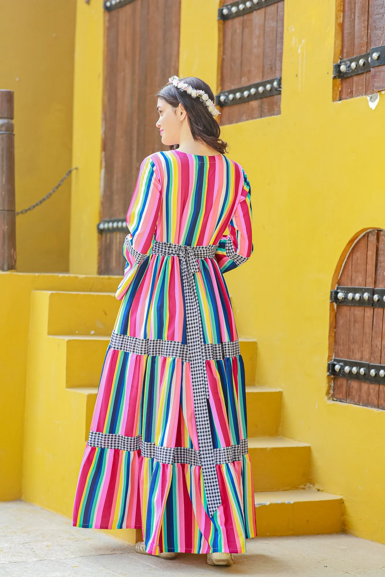 Vivacious Stripes Maternity & Nursing Dress - Chenance