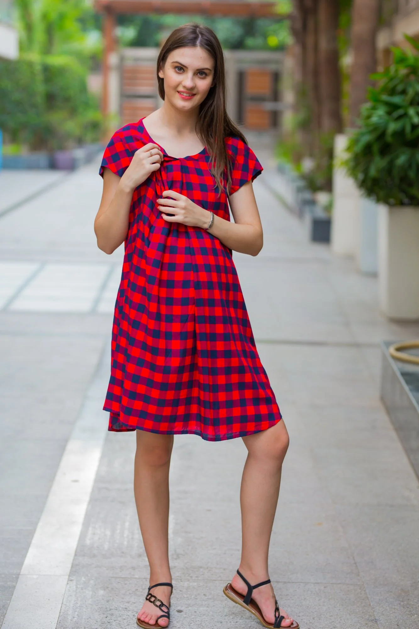 Sweet Dreams Maternity & Nursing Night Dress - Chenance