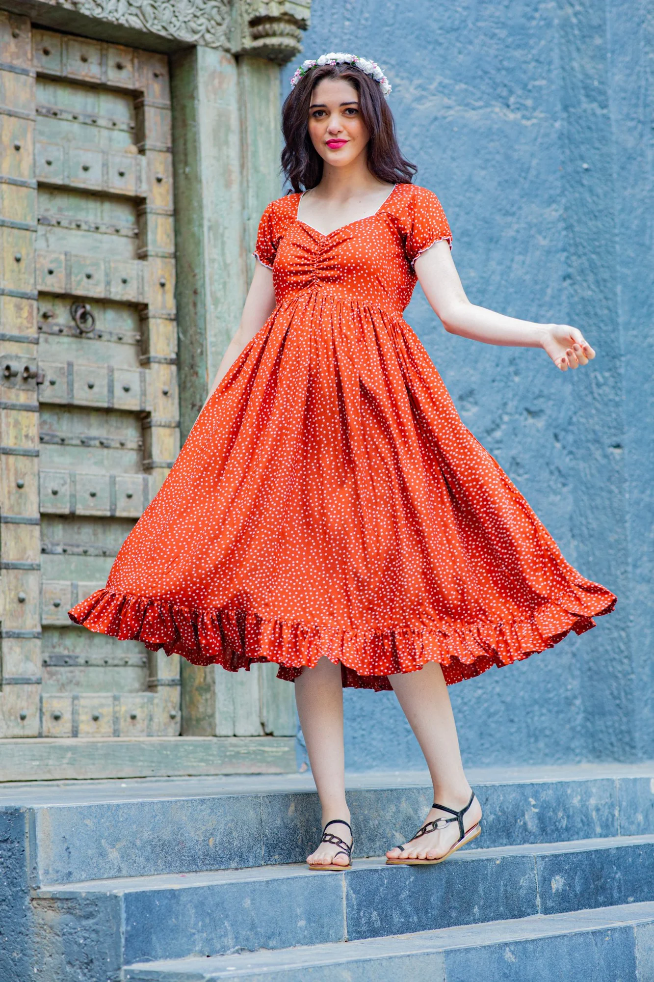 Auburn Sprinkle Maternity Dress - Chenance