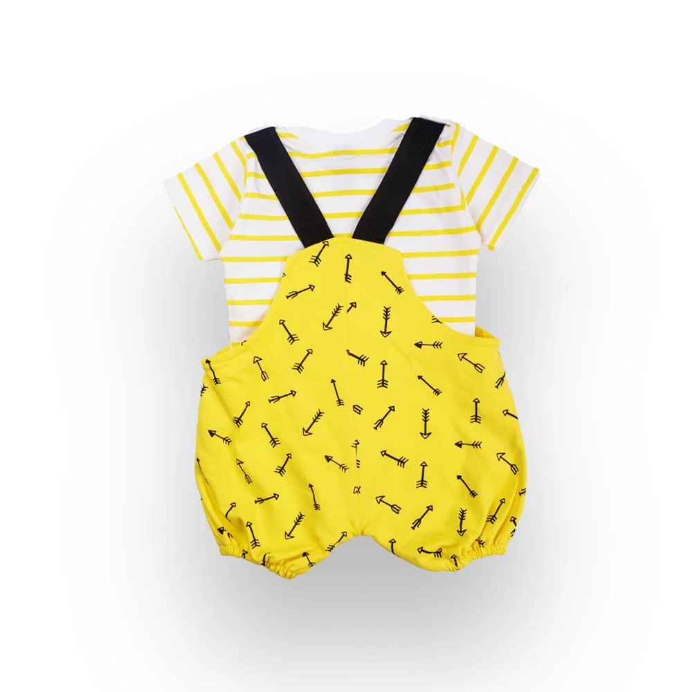 Yellow Bulls Eye Unisex Shorts Set (0-18m) - Chenance