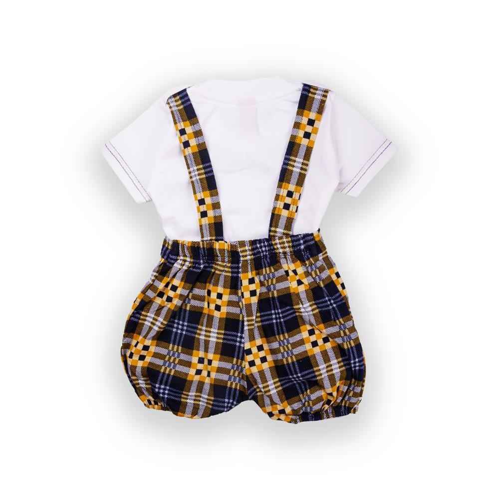 Yellow Plaid Unisex Shorts Set (0-18m) - Chenance