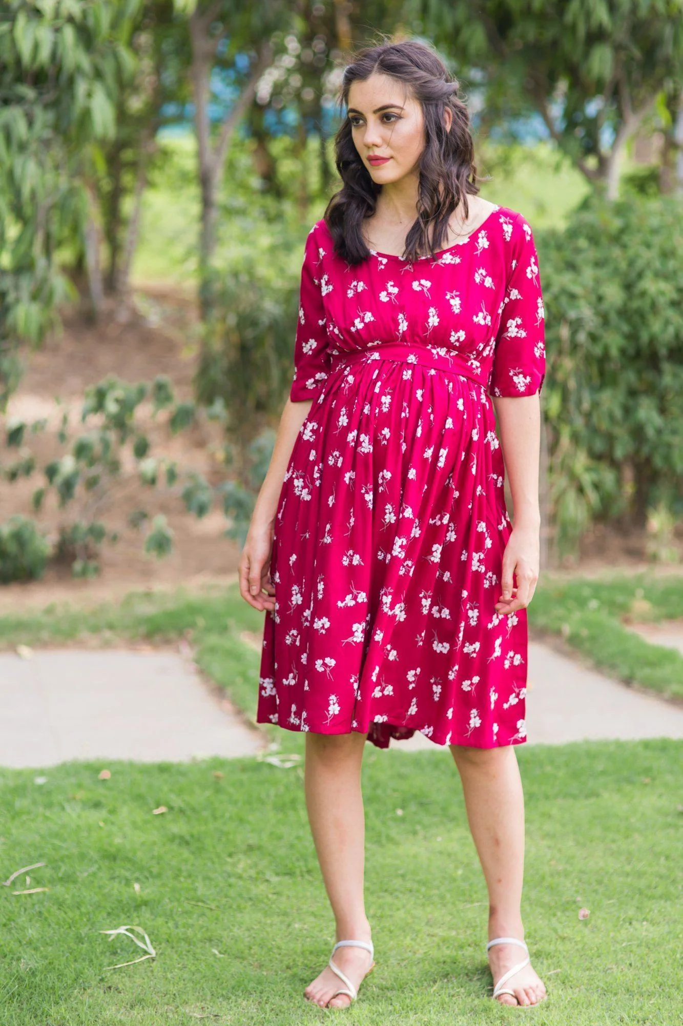 Cherry Bloom Maternity & Nursing Dress - Chenance