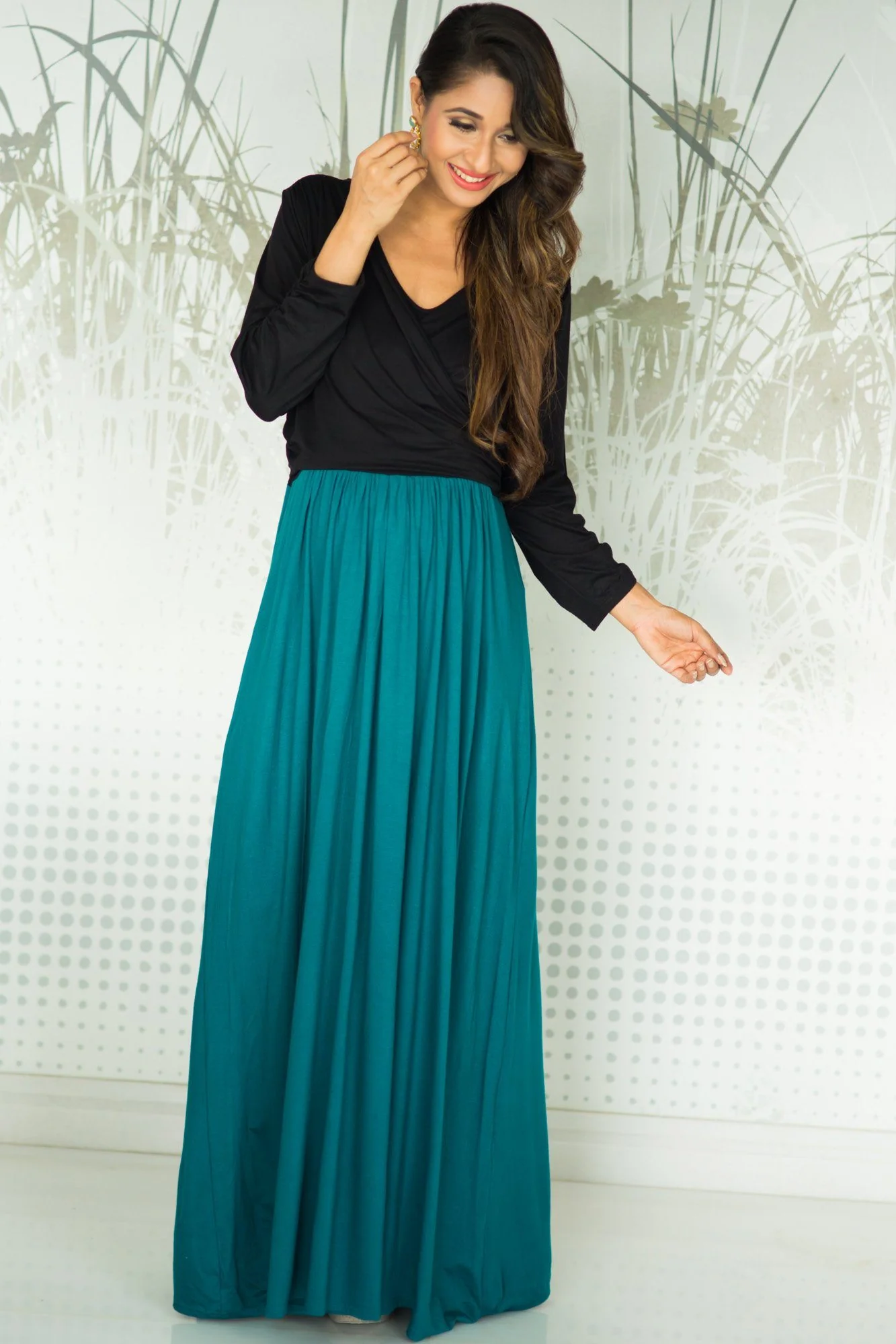 Emerald Jade Maternity & Nursing Wrap Dress - Chenance