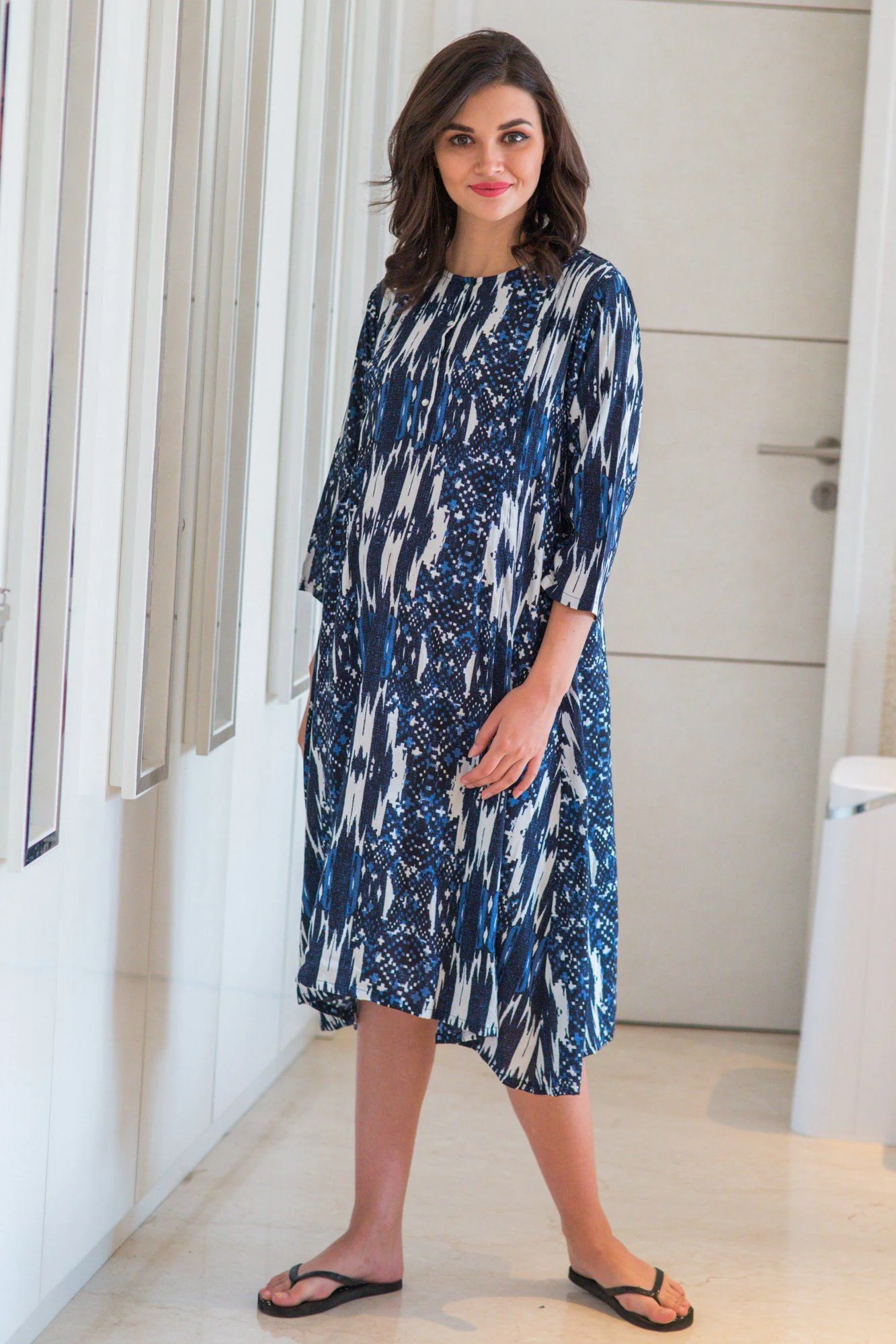 Sleepy Mesh Maternity & Nursing Night Dress - Chenance