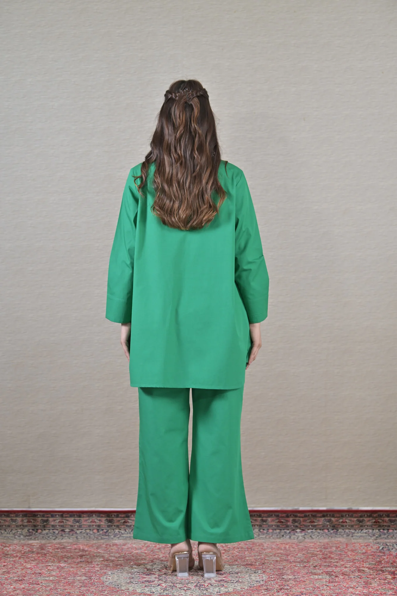 Appliqu  d Forest Maternity & Nursing Shirt Coord Set (2 pc) (100% Cotton) - Chenance