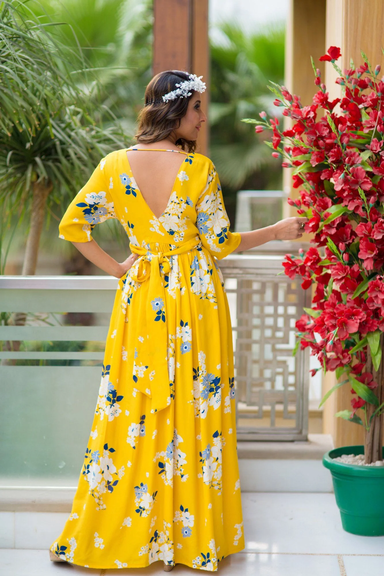 SO - Hello Yellow Floral Maternity & Nursing Wrap Dress - Pay - Chenance