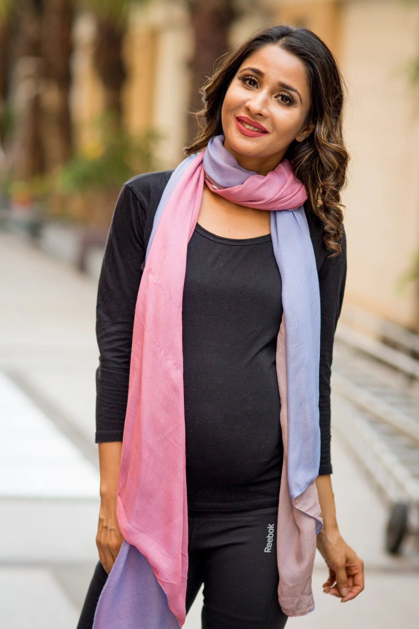 2 in 1 Double Sided Pink Pastel Ombre Modal Nursing Stole - Chenance