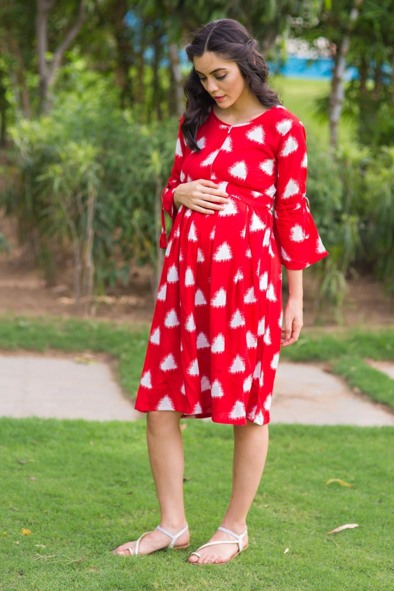 Scarlet Triangle Maternity & Nursing Dress - Chenance
