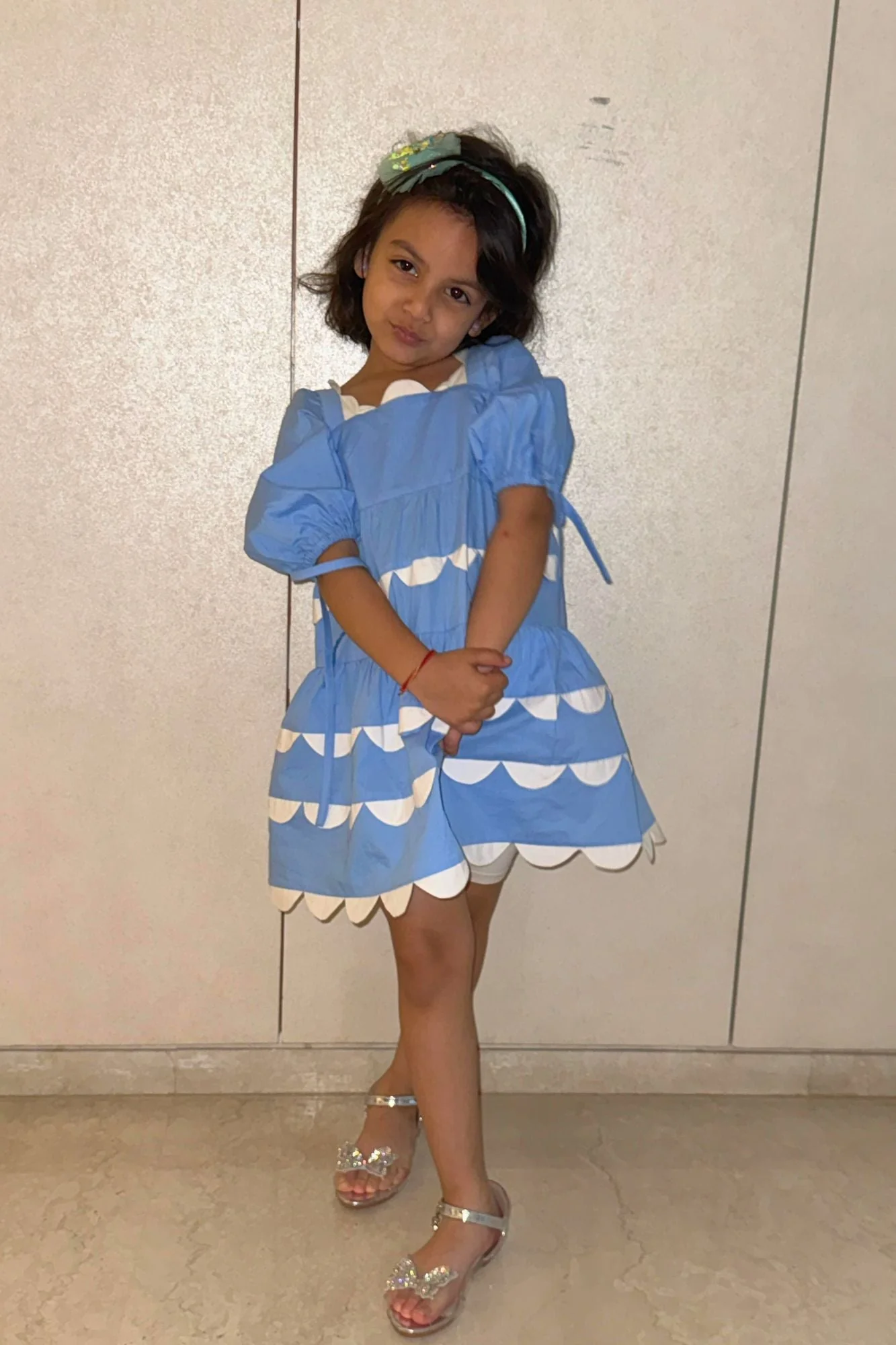 Cute Cloudy Scallop Dress - Chenance