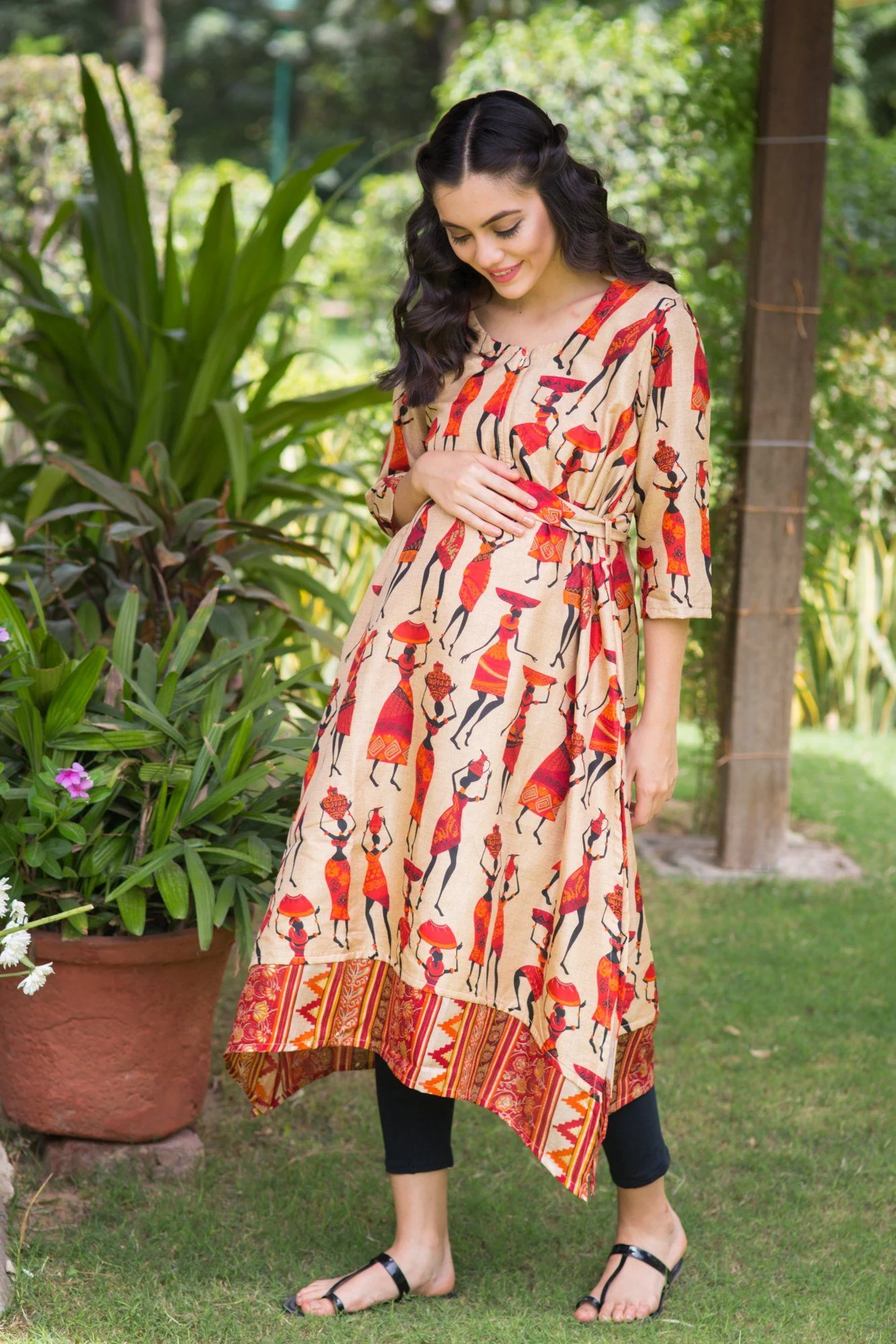 Classical Silk Maternity & Nursing Kurta - Chenance
