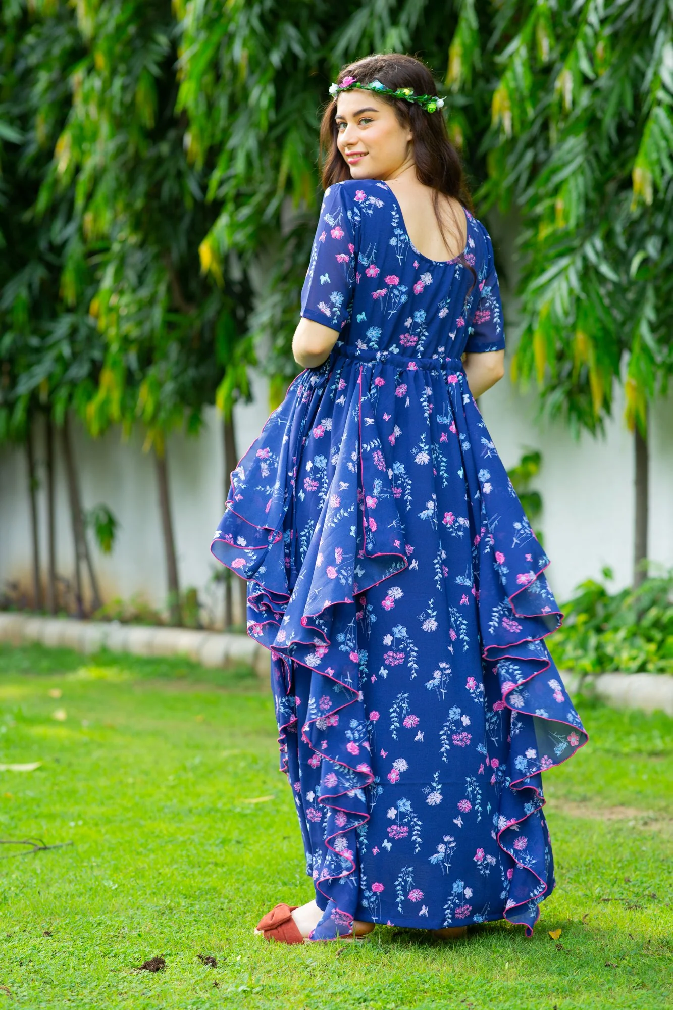 Azure Pink Maternity Flow Dress - Chenance