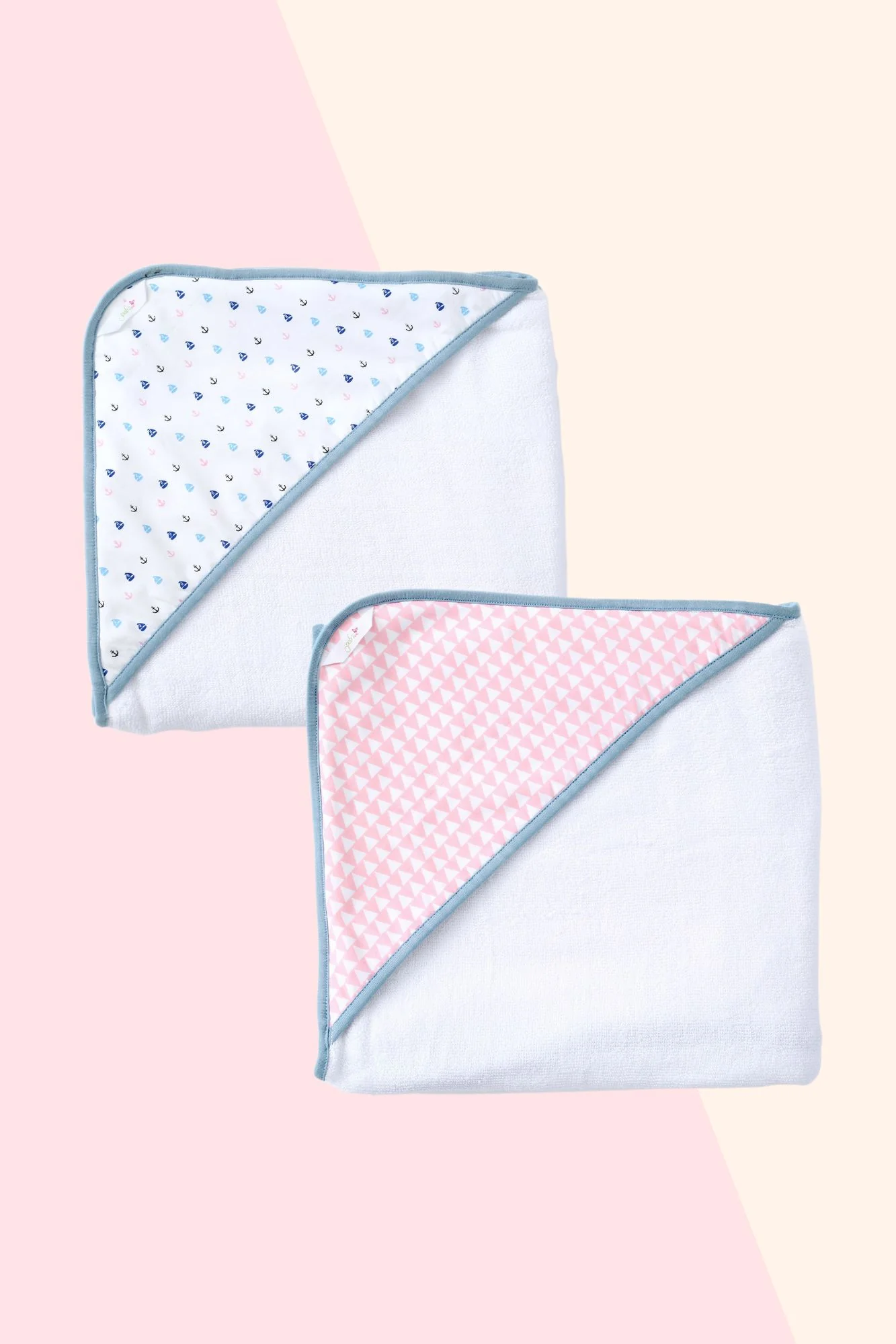 Pink Sail - Hooded Towels (Set of 2) - Chenance